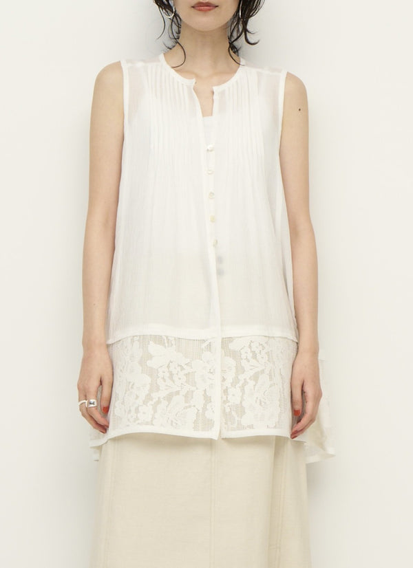 【CHIGNON】シアーメッシュ×レースチュニックブラウス/1262-306KK