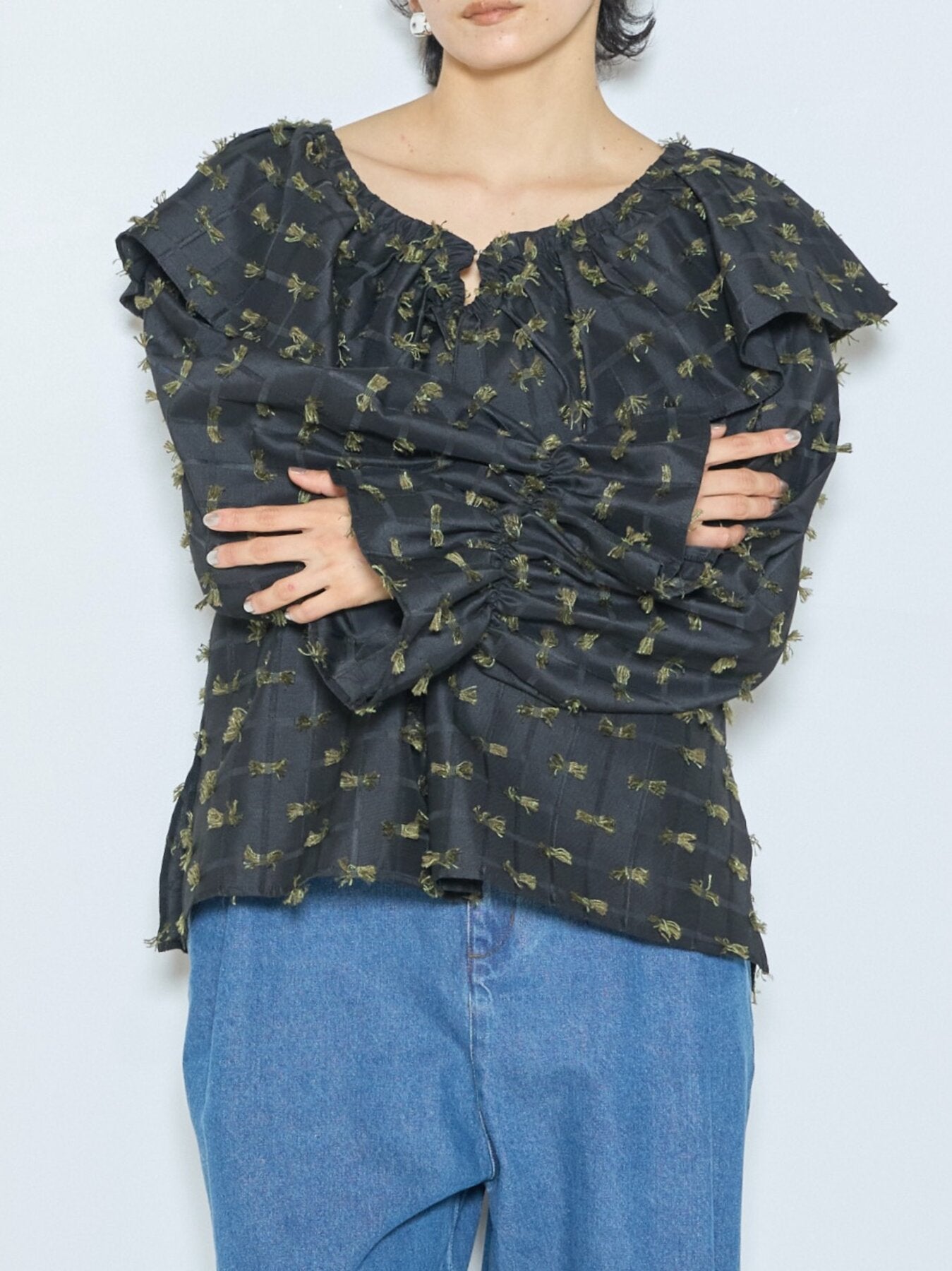 【CHIGNON】カットJQドロストカラーブラウス/1265-379NH