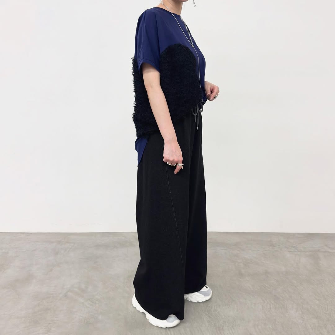 【NUS】スウェットデニムイージーワイドパンツ/552-36511