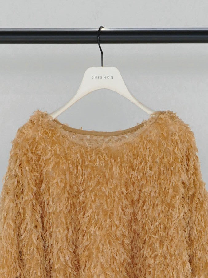 【CHIGNON】フェザーフリンジルーズT/1456-553KK