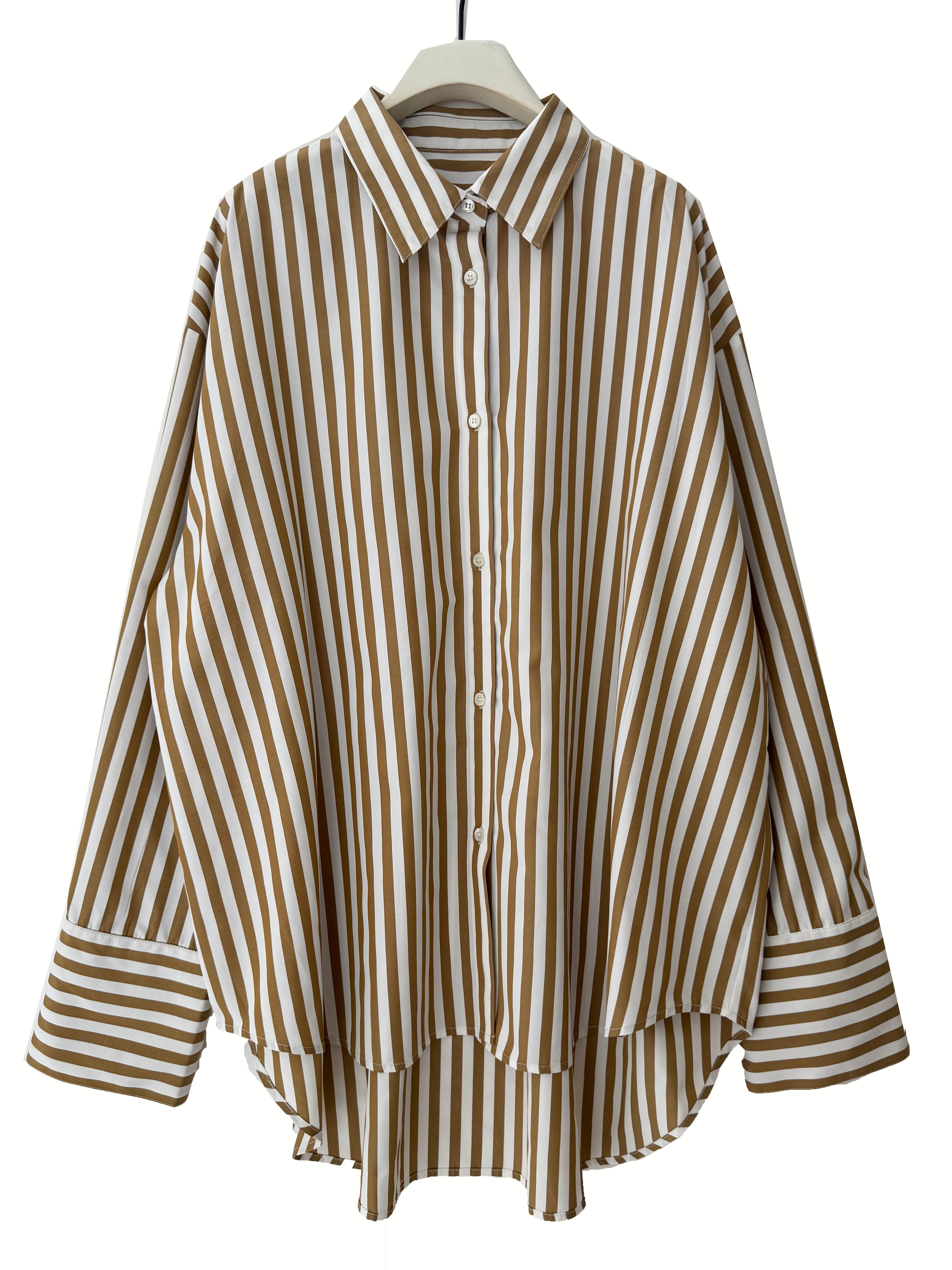 【CHIGNON】2WAYストライププリントシャツ/1555-218KK