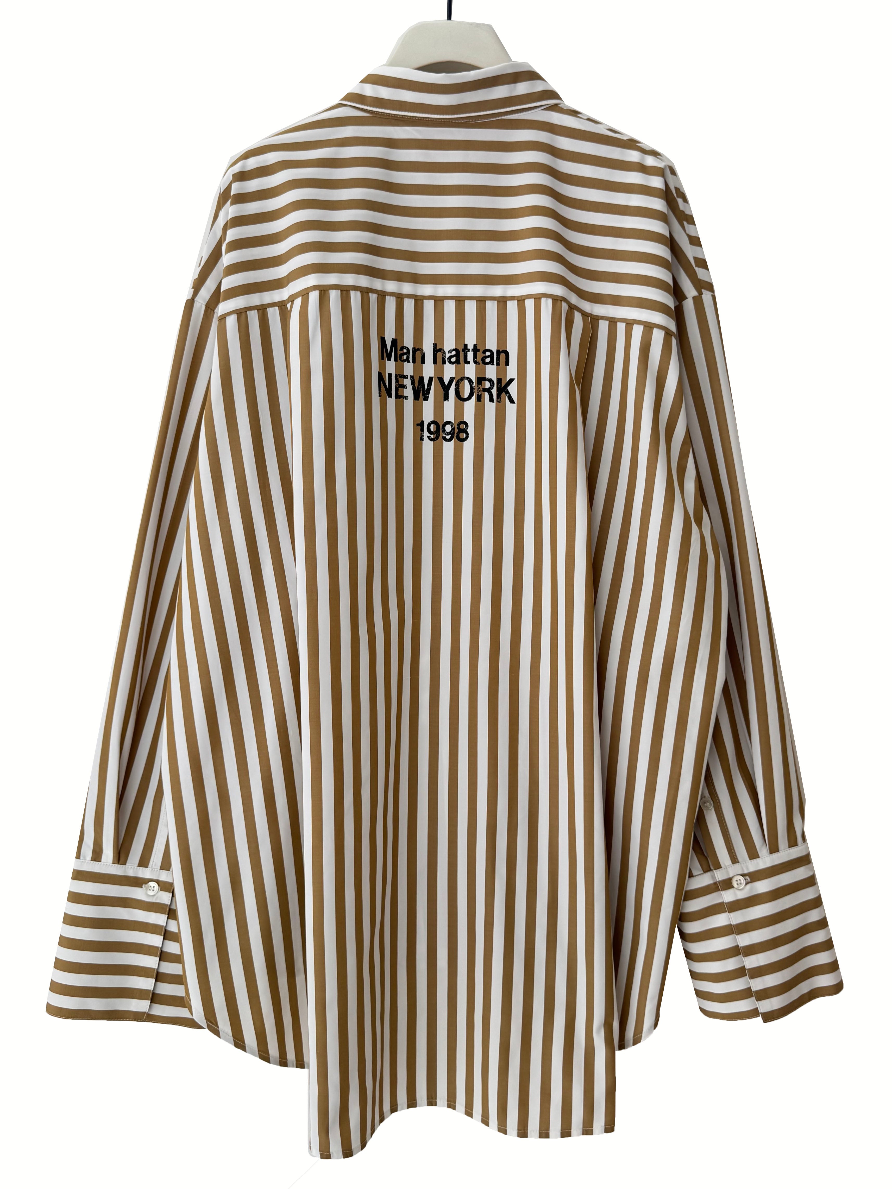 【CHIGNON】2WAYストライププリントシャツ/1555-218KK