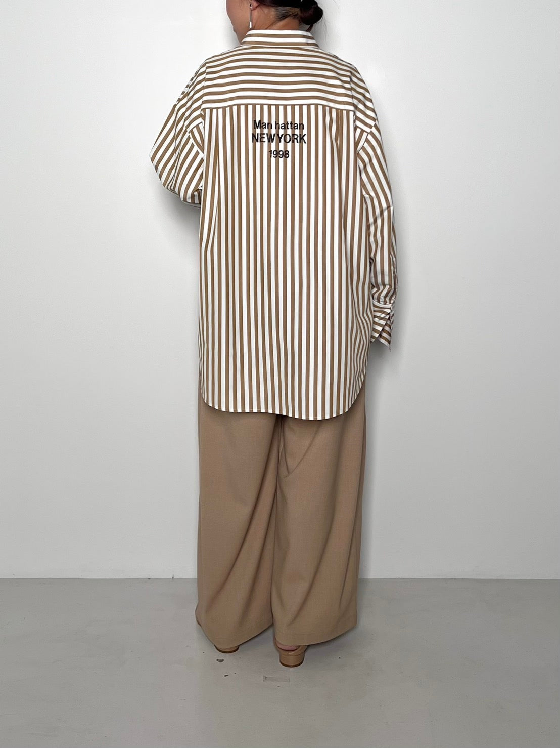 CHIGNON】2WAYストライププリントシャツ/1555-218KK