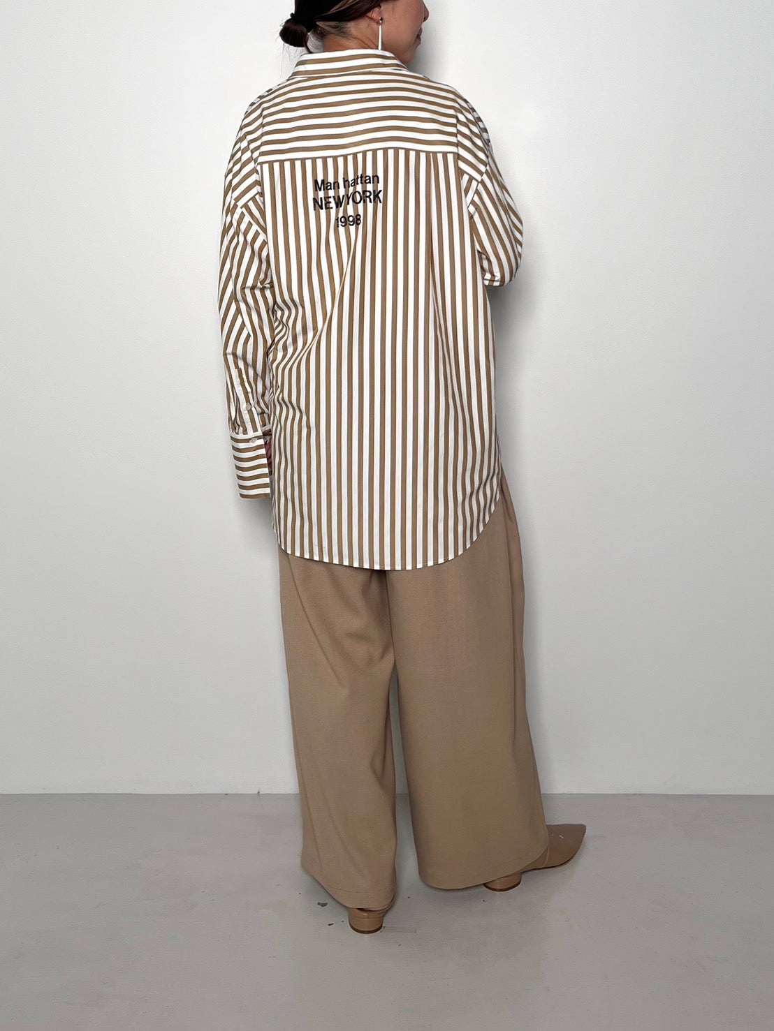 【CHIGNON】2WAYストライププリントシャツ/1555-218KK