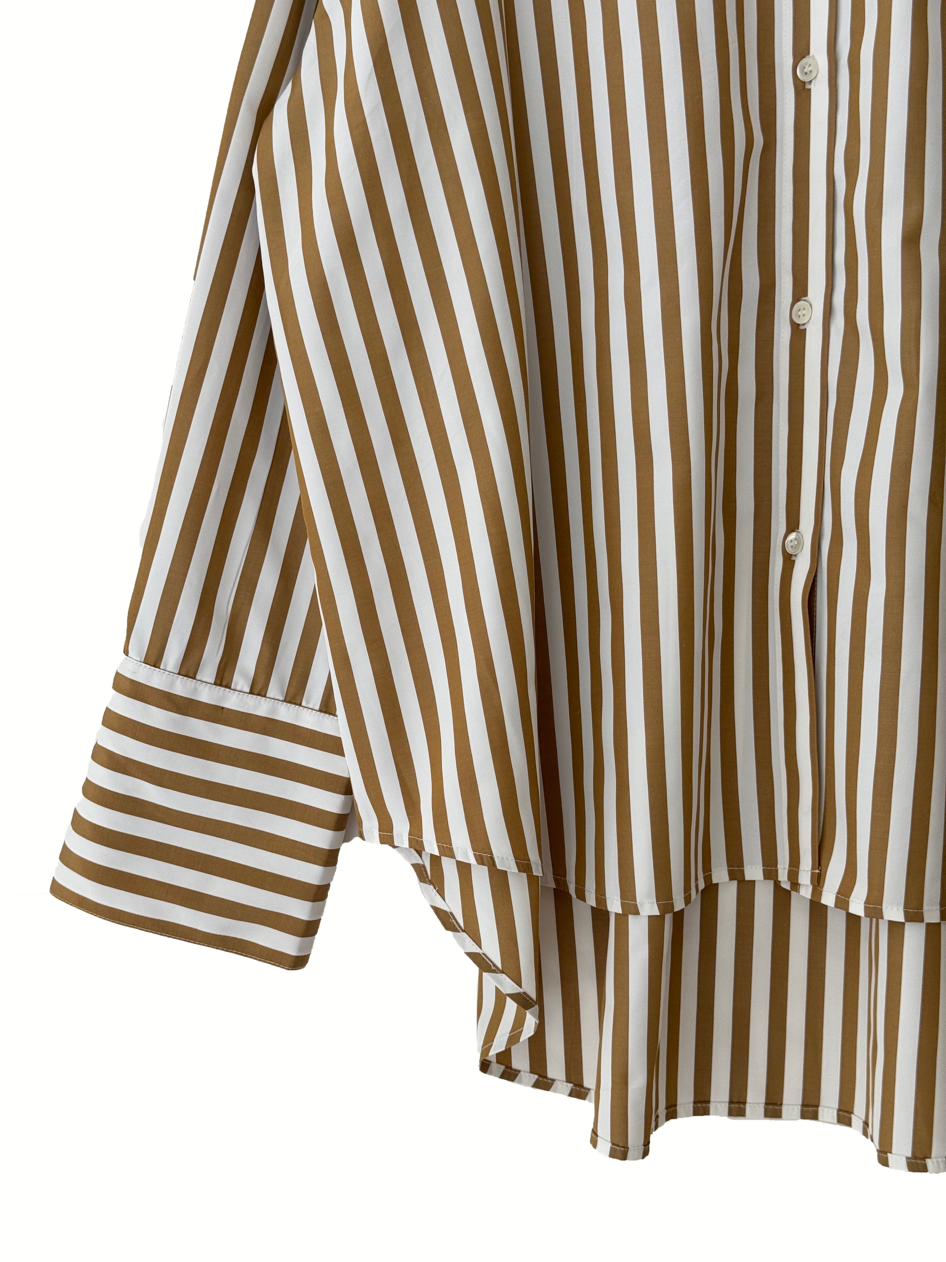 【CHIGNON】2WAYストライププリントシャツ/1555-218KK