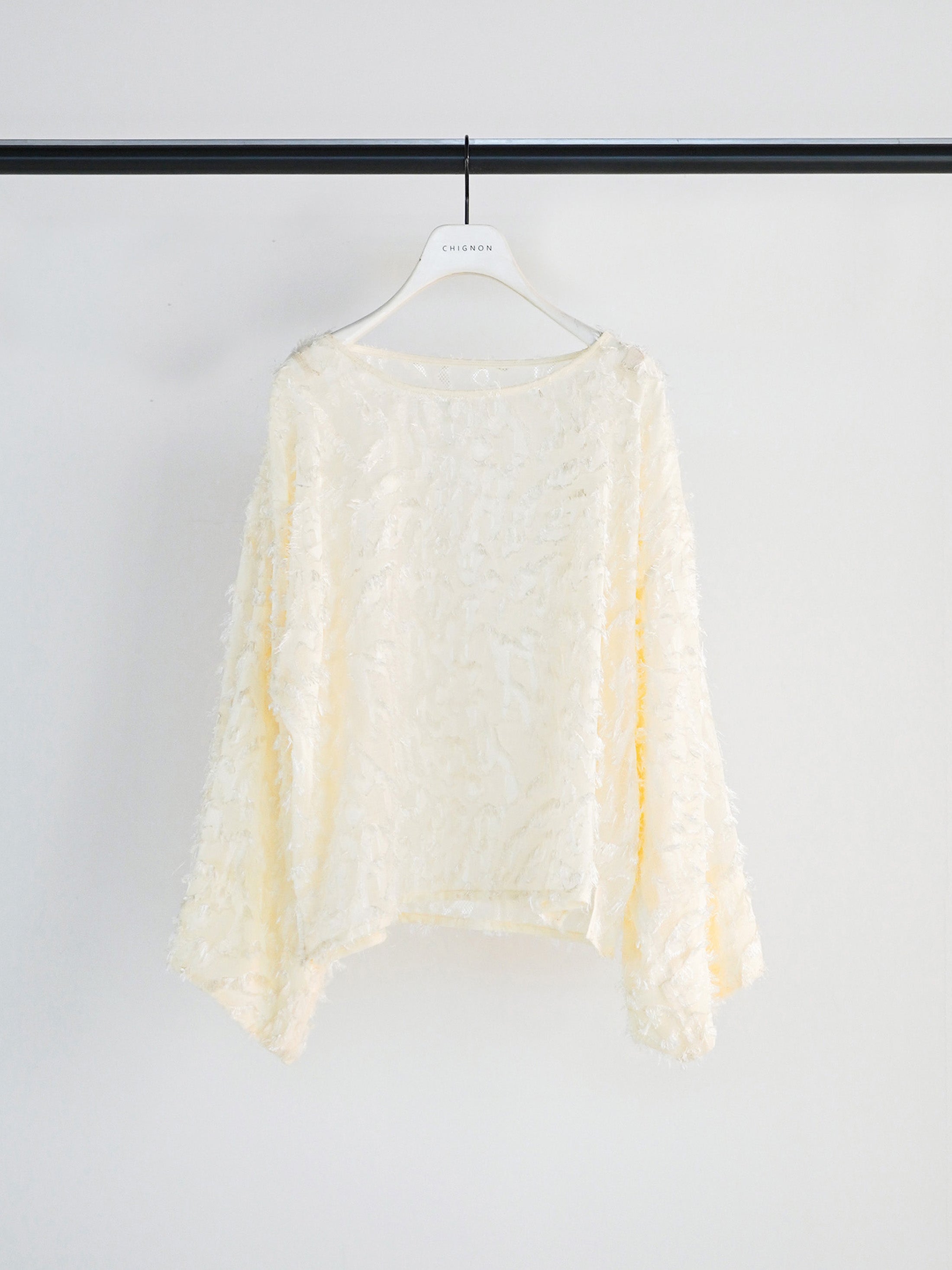 【CHIGNON】メッシュジャガードブラウス/1561-009KK