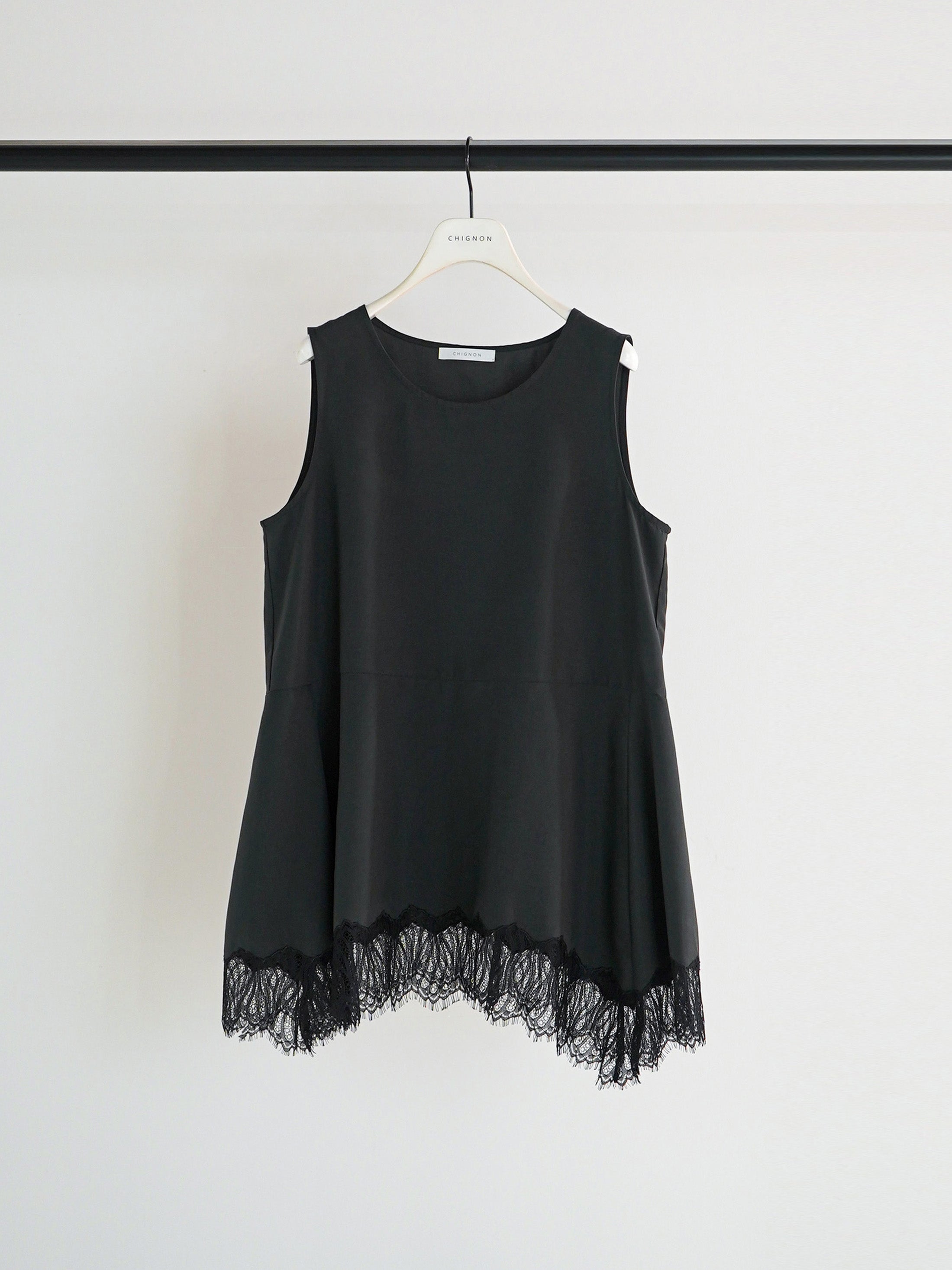 【CHIGNON】ヘムレースサテンタンク/1561-061NH