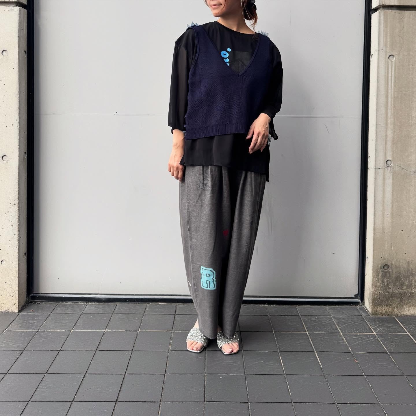 【QTUME】チュチュフリンジ2wayニットコンビベスト/612-25704