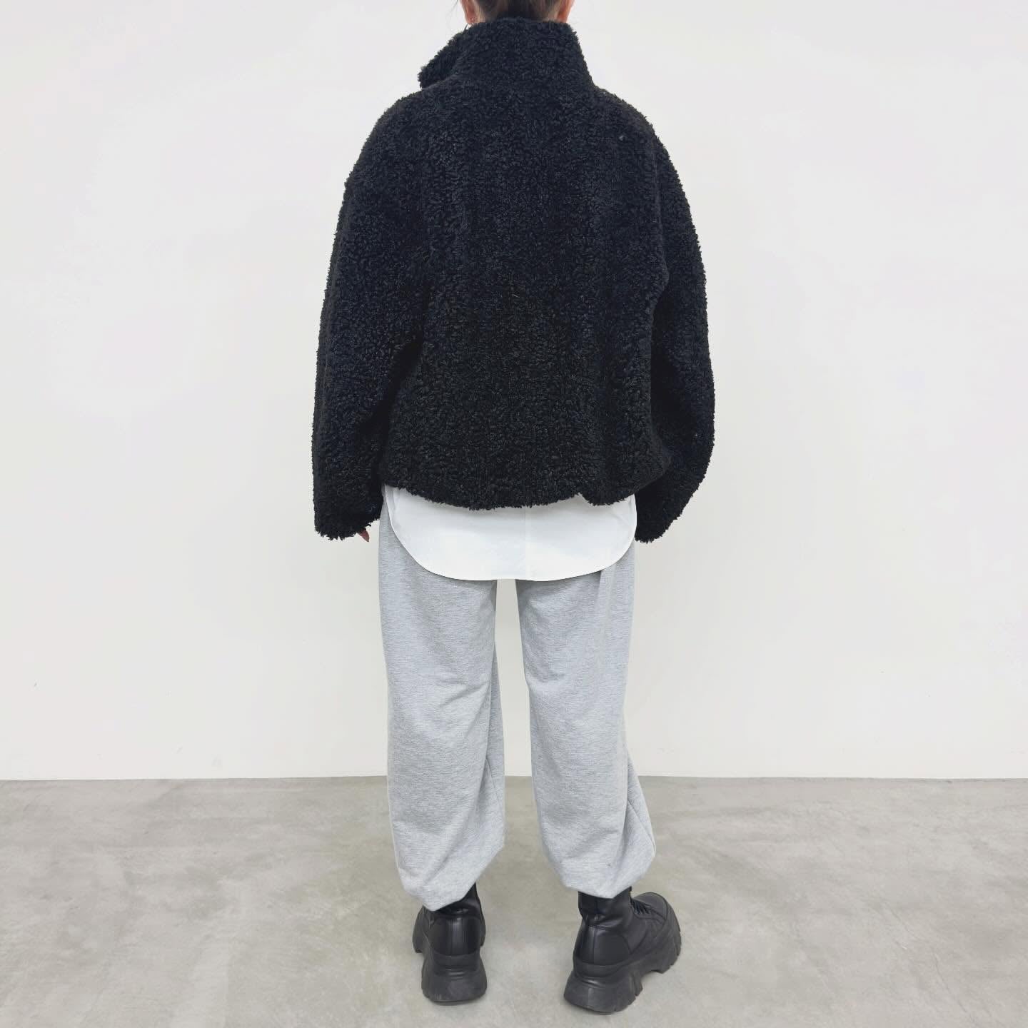 【NUS】ファインカールボアスタンドカラーブルゾン/662-34506