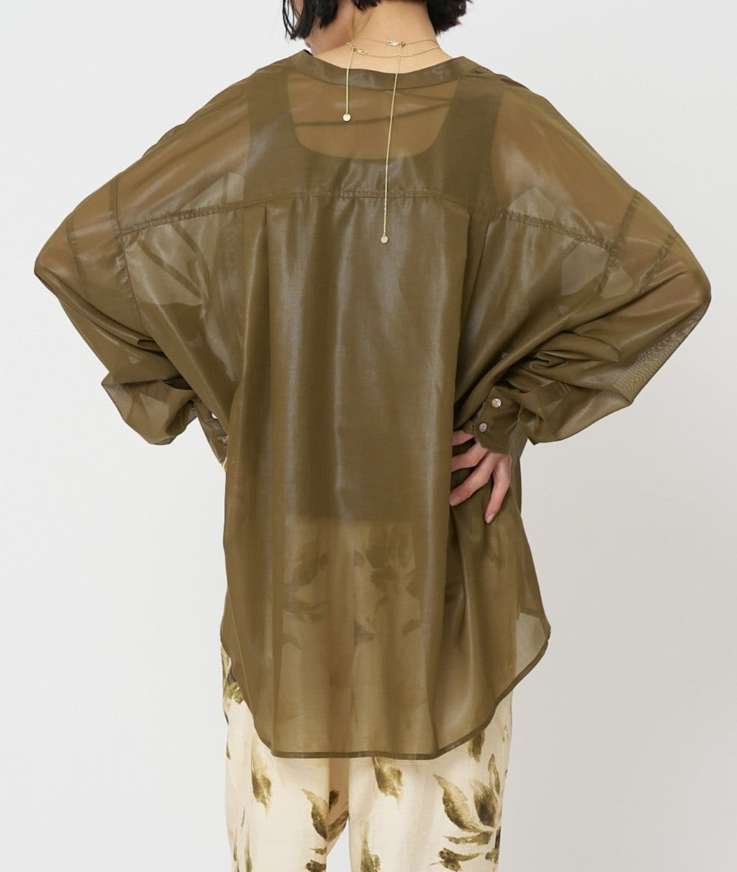 【CHIGNON】シアーチンツオーバーシャツ/1861-004KK