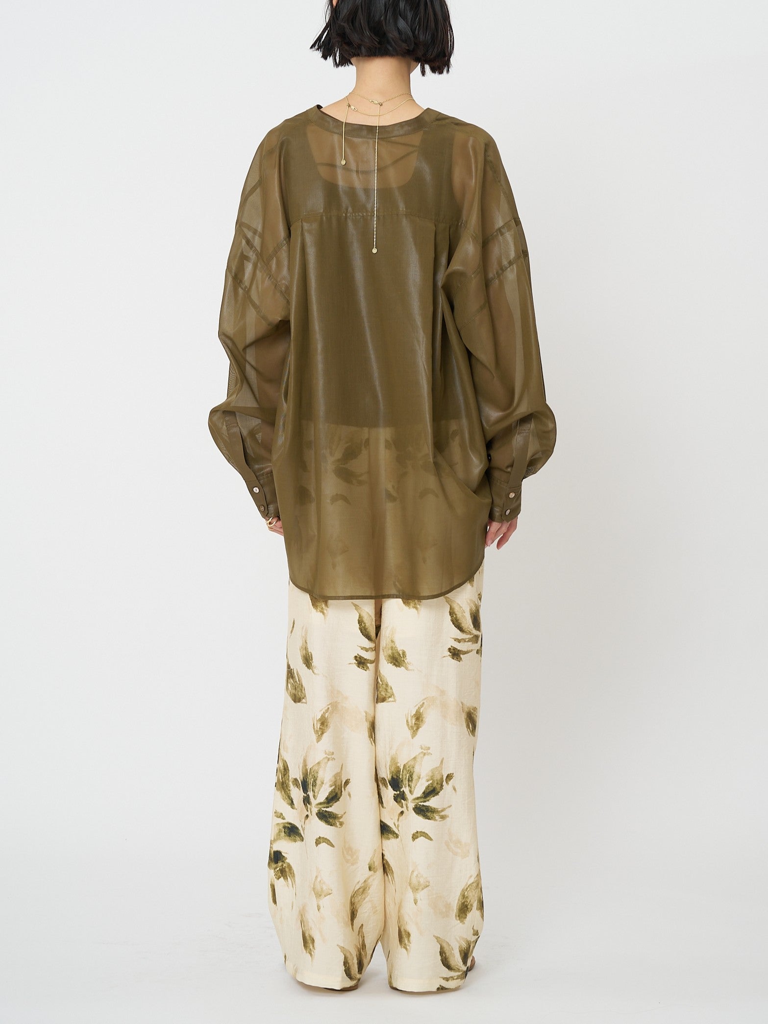 【CHIGNON】シアーチンツオーバーシャツ/1861-004KK