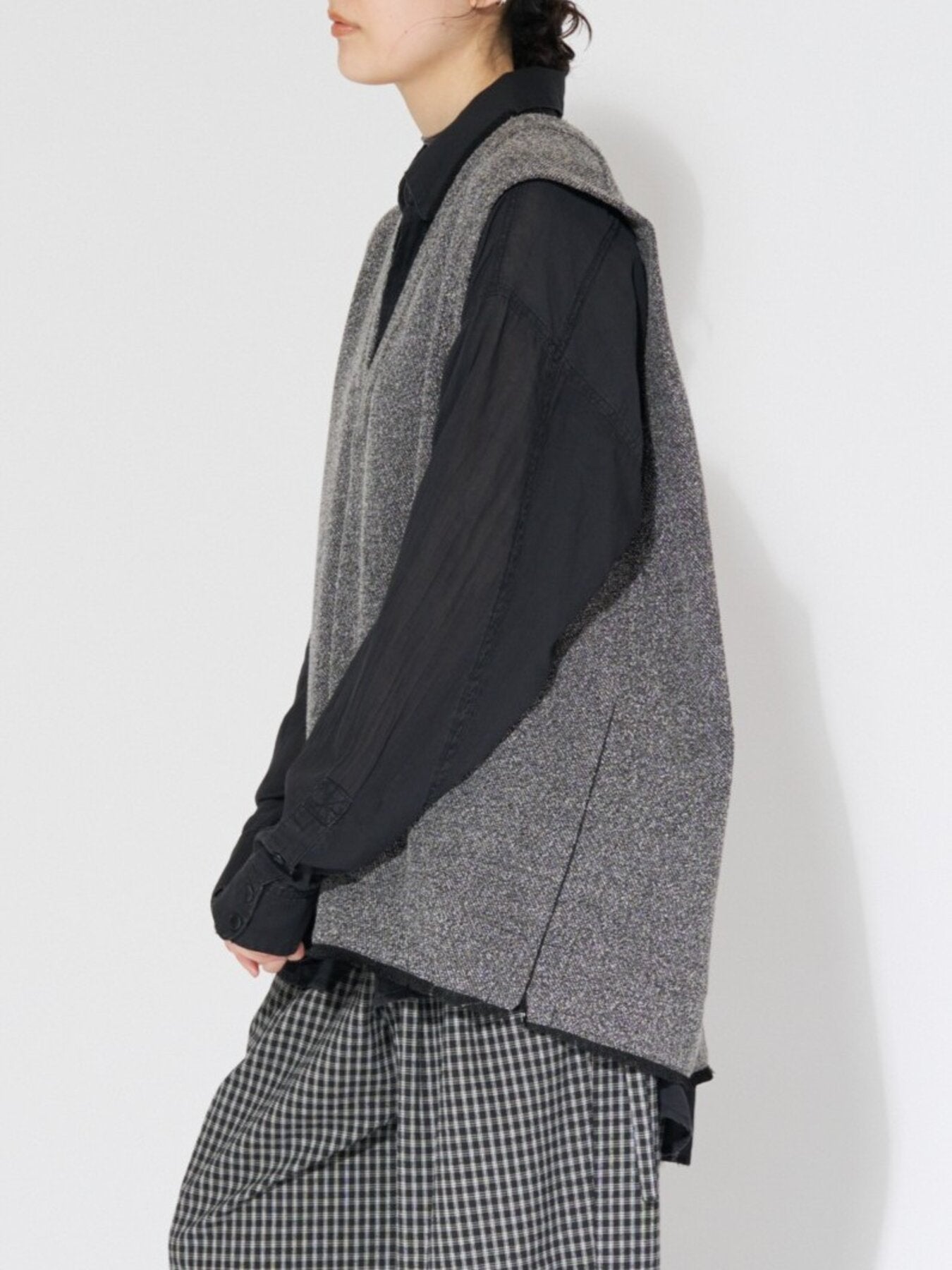 【CHIGNON】バックタックツィードベスト/1864-064YM