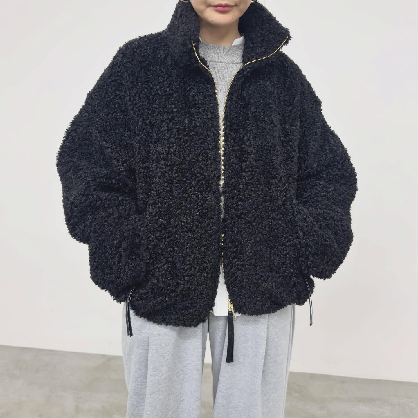 【NUS】ファインカールボアスタンドカラーブルゾン/662-34506