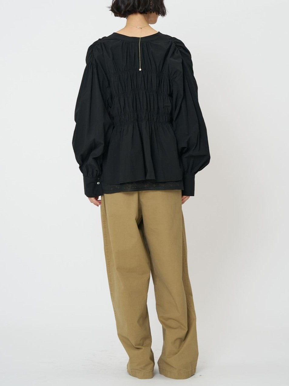 【CHIGNON】コットンシャーリングブラウス/1961-013KK