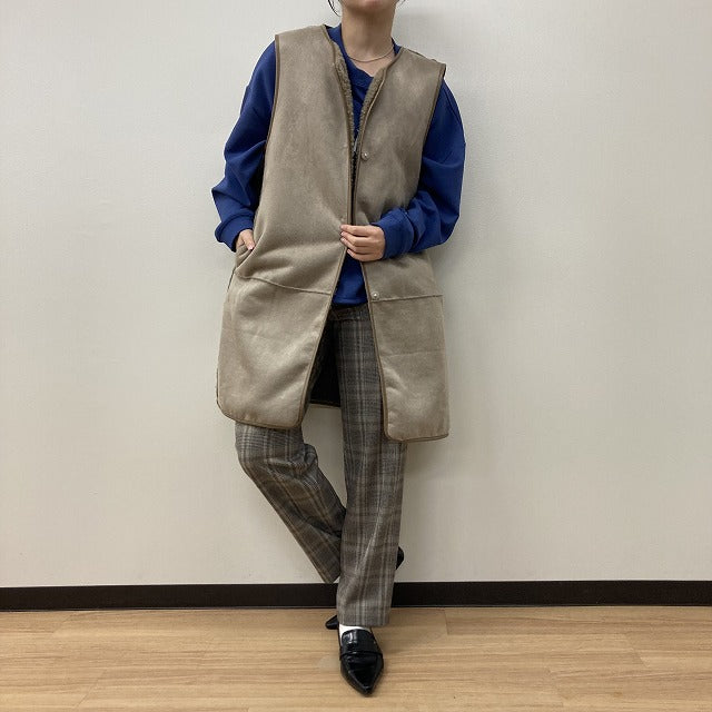 【C'EST MOI】フェイクムートンベストリバーシブル/20256603