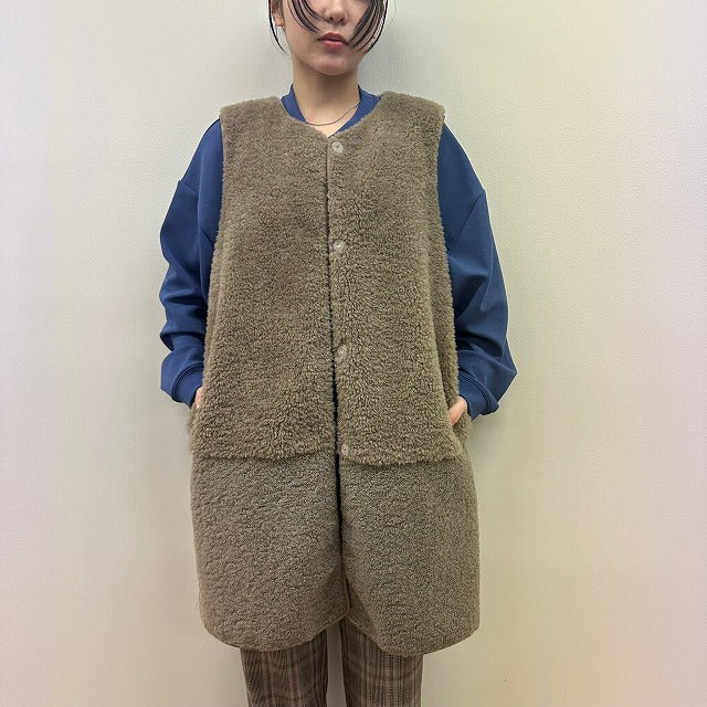 【C'EST MOI】フェイクムートンベストリバーシブル/20256603