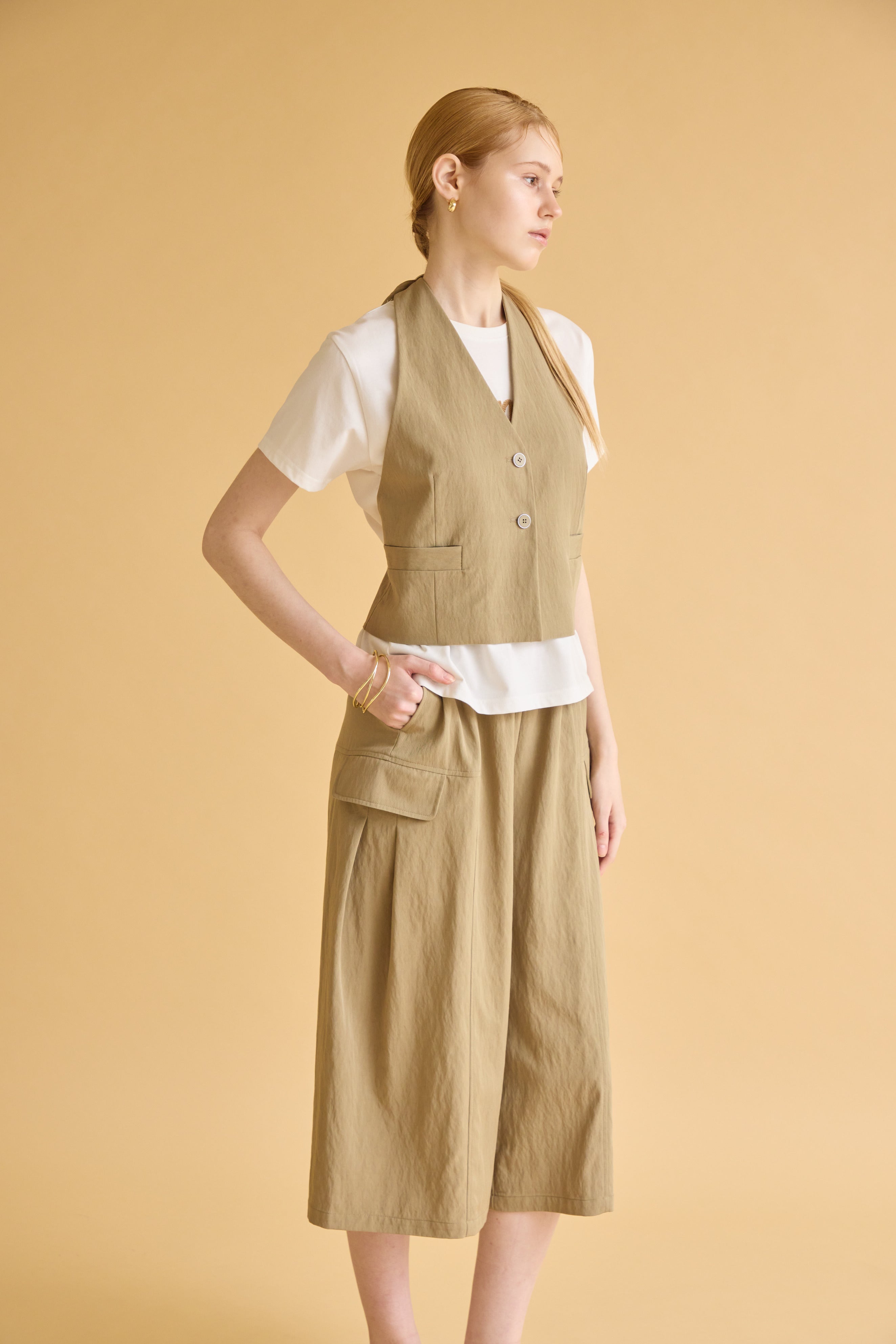 【SUGAR ROSE】クロップドカーゴワイドパンツ/268151