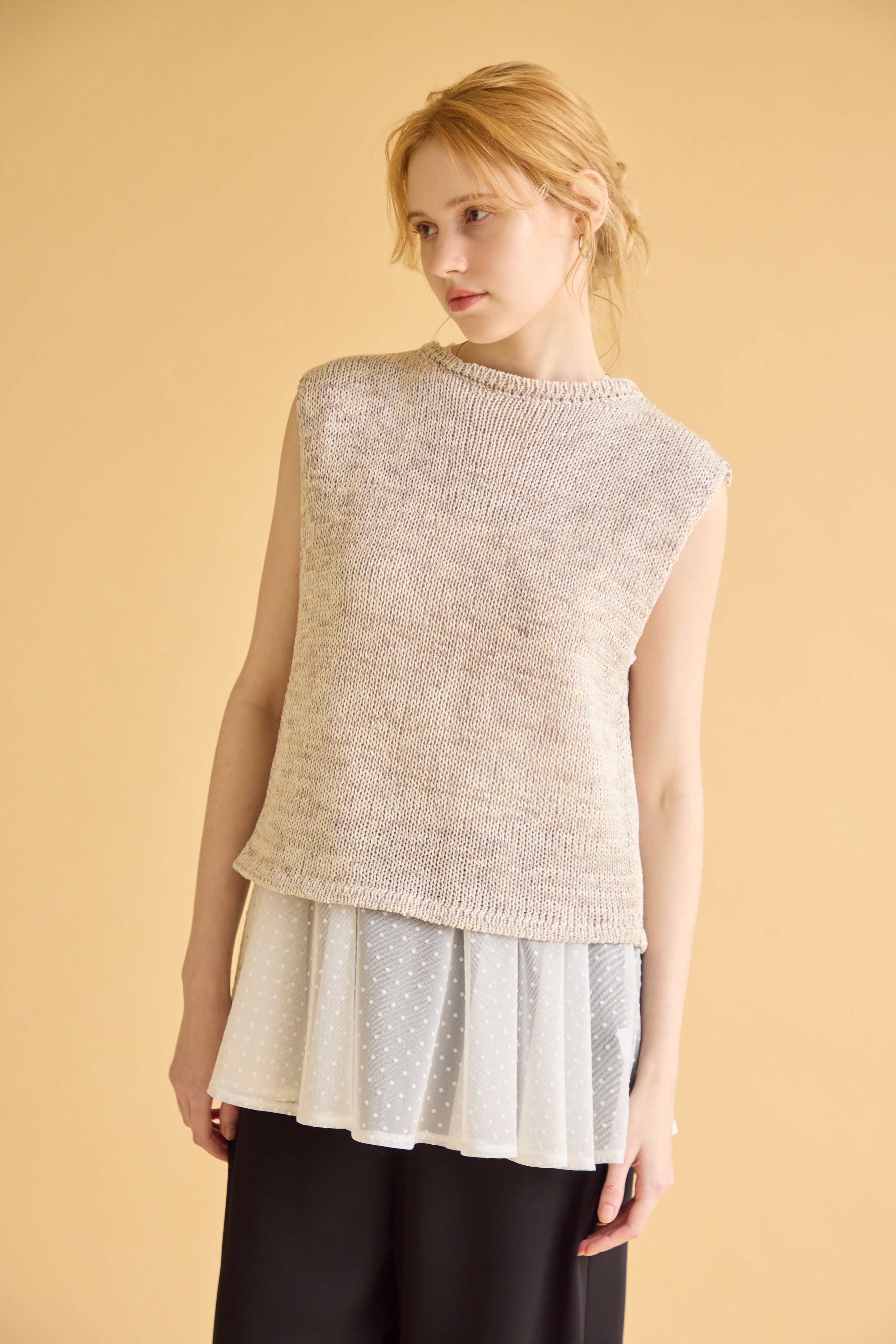 【SUGAR ROSE】ドットチュールノースリチュニック/269150