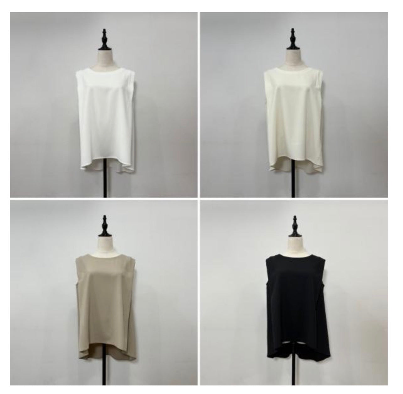 【siro de labonte】linen like hightwistタックフレアタンク/R623308