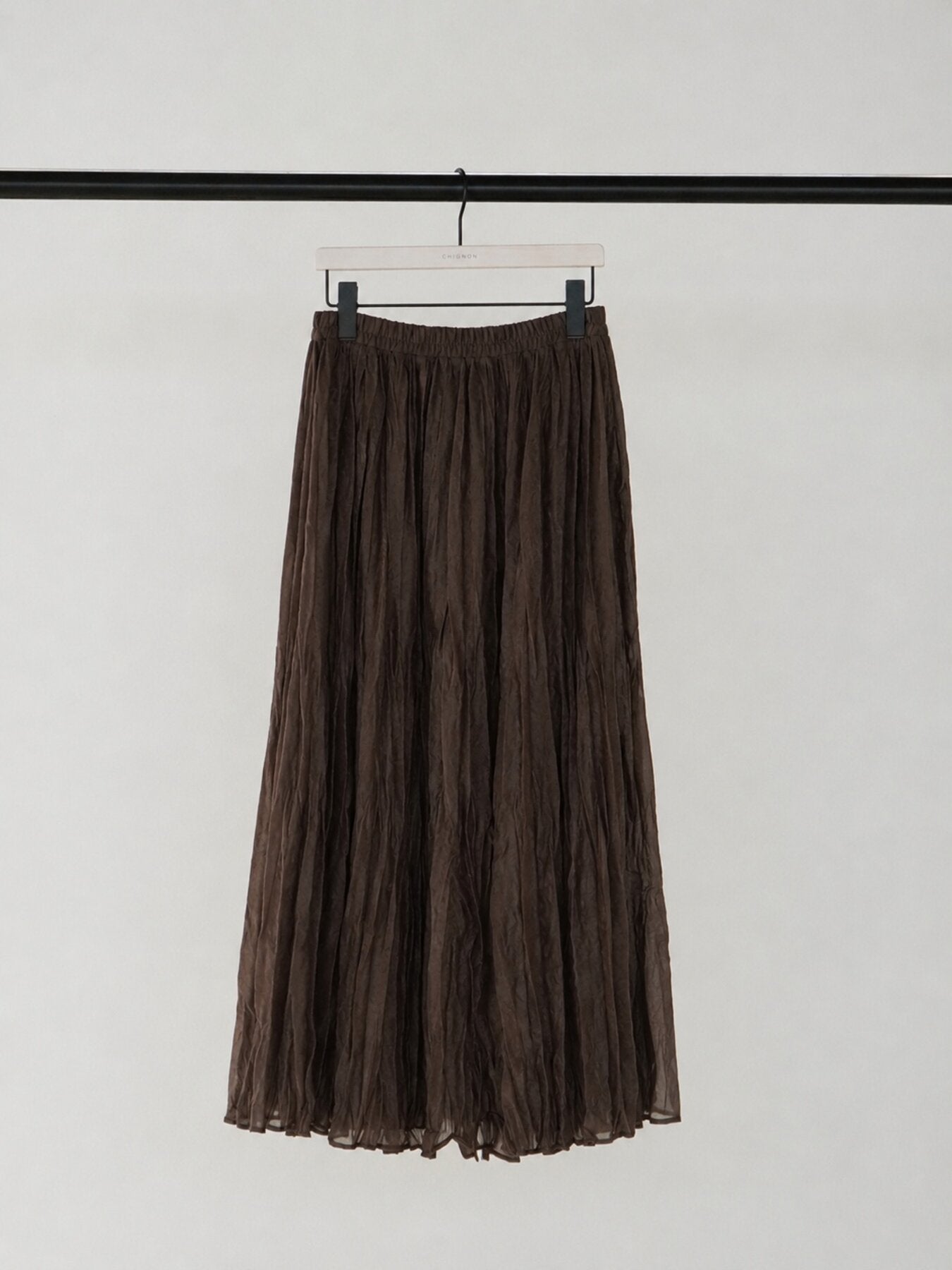 【CHIGNON】ベロアメッシュシャドウプリーツスカート/2265-382NH