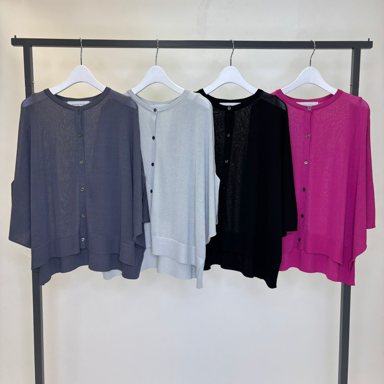 【SUGAR ROSE】ポンチョクルーカーディガン/266100