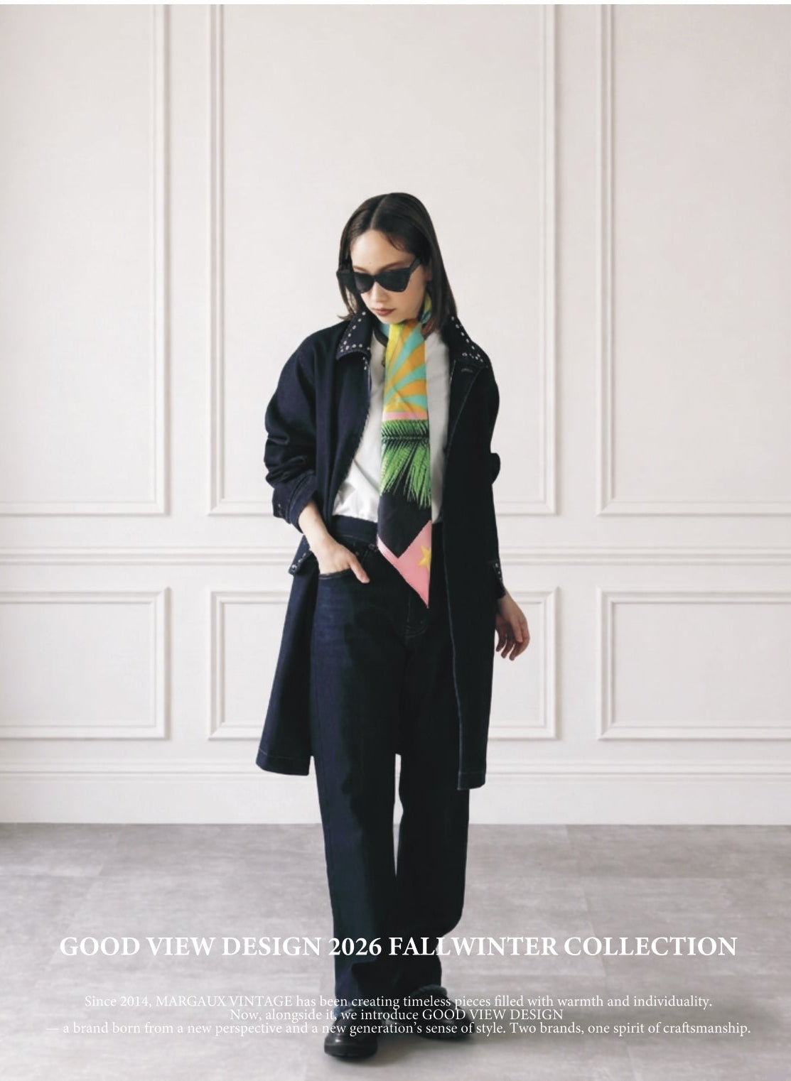 【GOOD VIEW DESIGN】スタッズデニムコート/GVD CO-26018