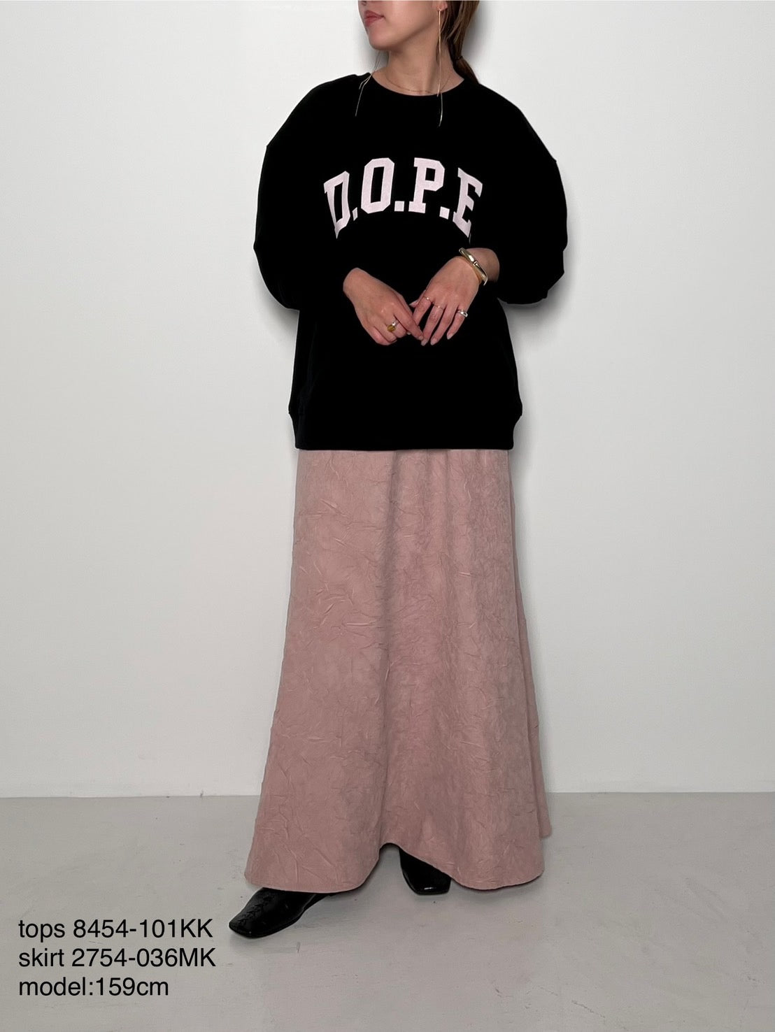 CHIGNON シニヨン ブラック 黒 ダンボールフォルムコート CHIGNON シニヨン テンセル インナー ロングスリーブ Tシャツ
