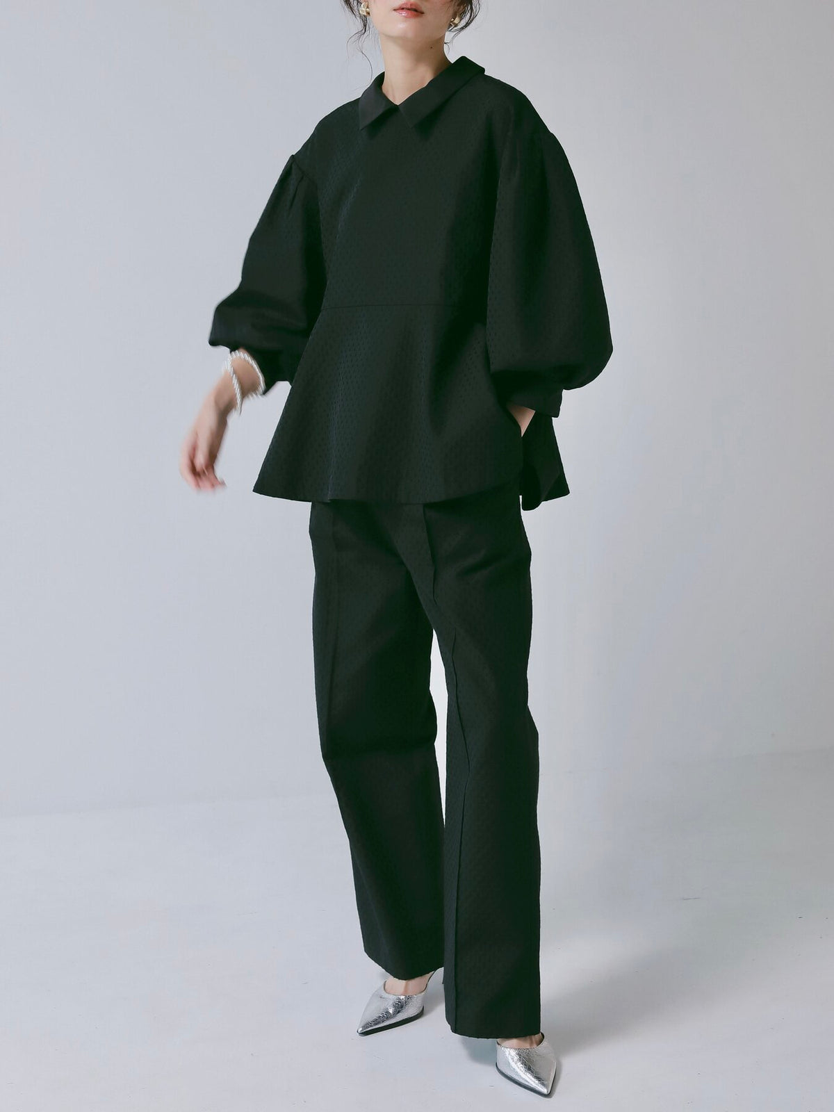【CHIGNON】ドットジャカードタックパンツ/3266-612BZ