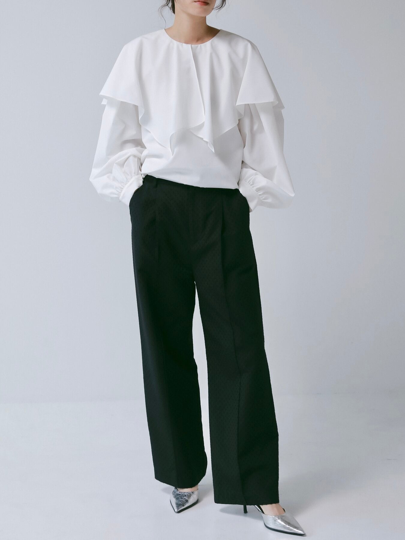 CHIGNON】ドットジャカードタックパンツ/3266-612BZ
