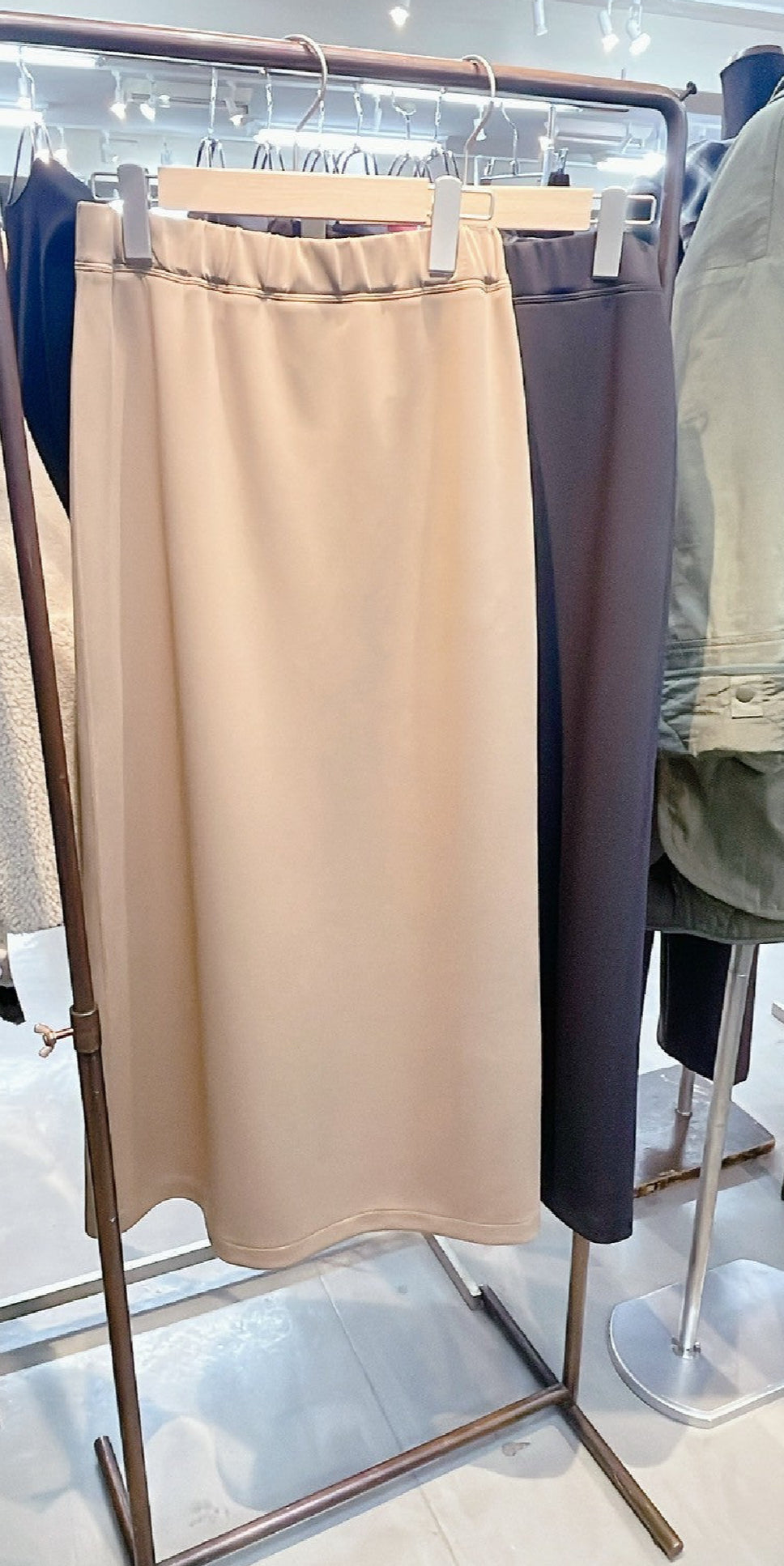 【cafune】ダブルニットバックフレアスカート/615611  535631