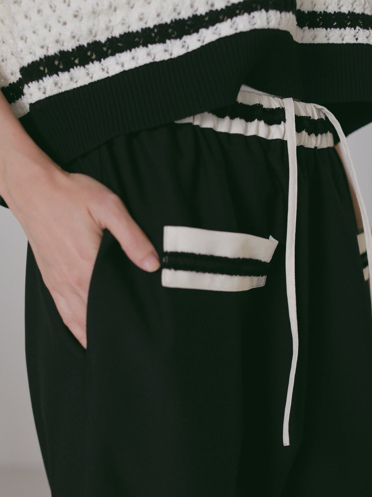 【CHIGNON】コントラストラインパンツ/3566-643MK