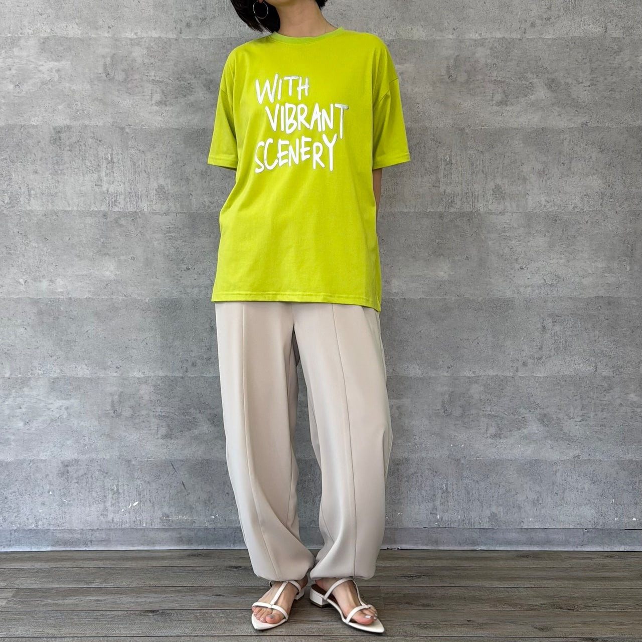 【Anna Kerry】箔プリントロゴルーズTシャツ/85261927