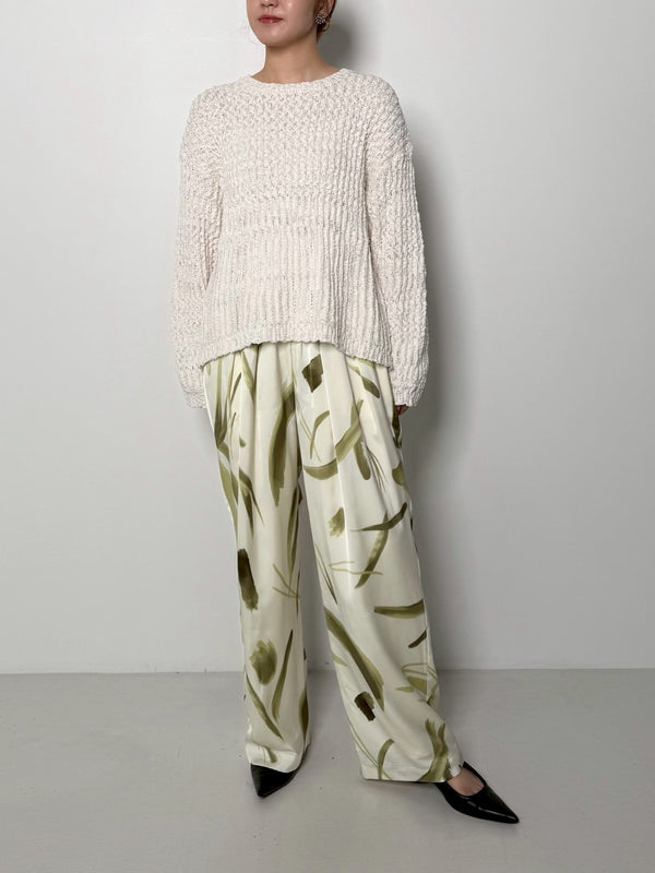 【CHIGNON】サテンプリントパンツ/3756-448MK