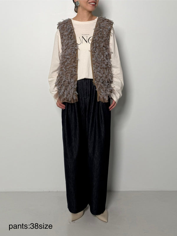 【CHIGNON】ハイウエストデニムパンツ/3856-472BT