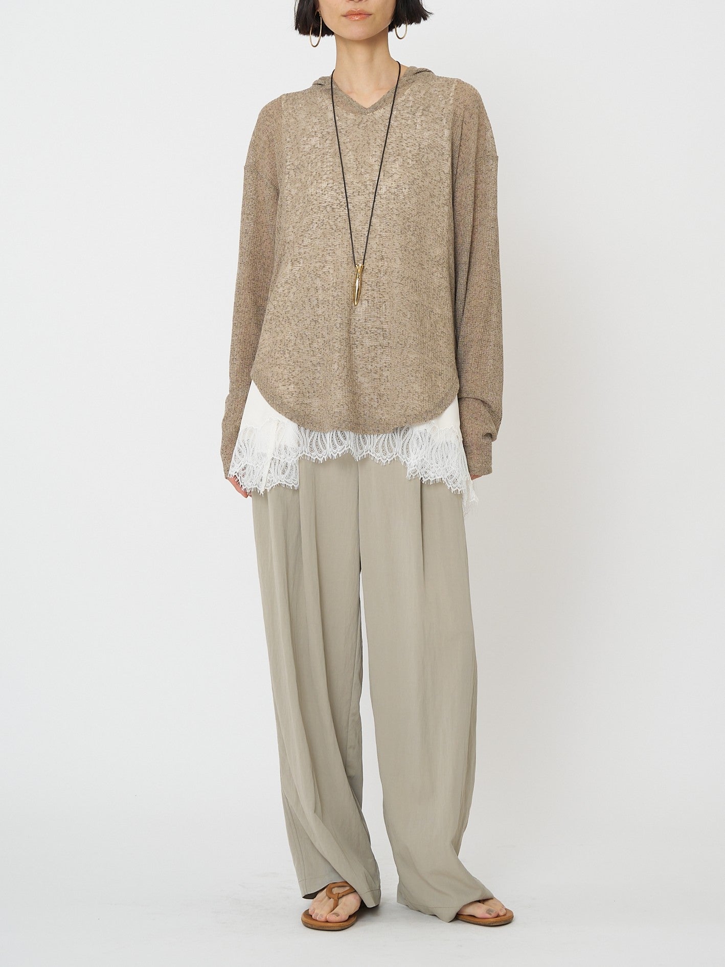 【CHIGNON】リラックスツイルタックパンツ/3861-008KK