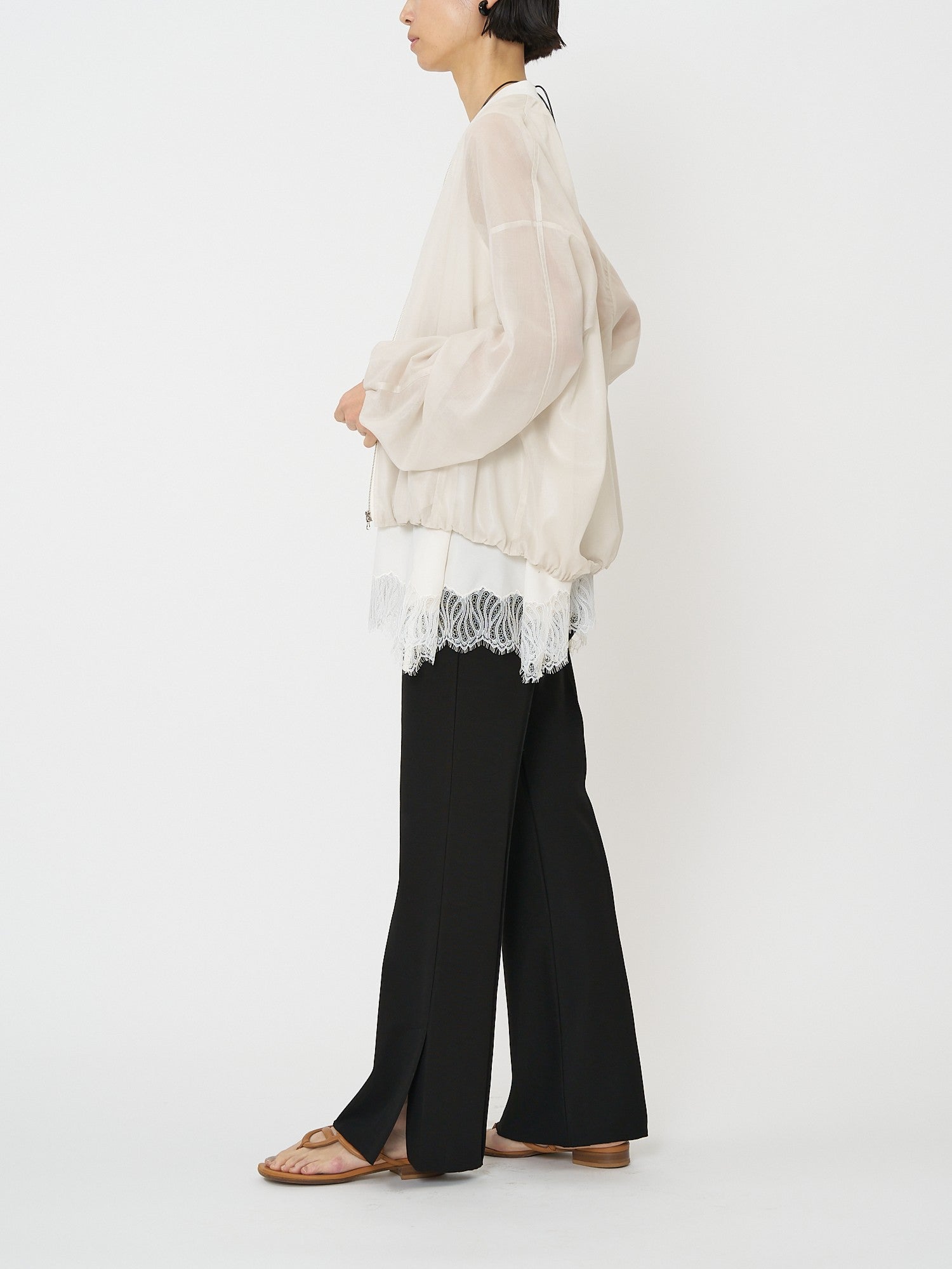 【CHIGNON】ソフトリブフレアパンツ/3861-069GL