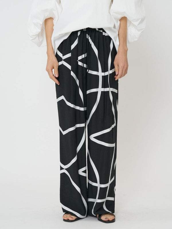 【CHIGNON】 ラインプリントイージーパンツ/3961-018KK