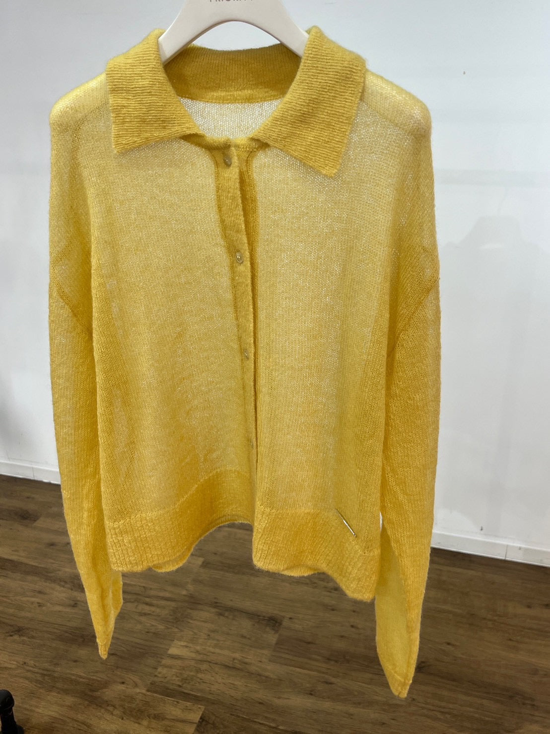 【PRIORITY】キッドモヘア衿付カーディガン/P66116KR