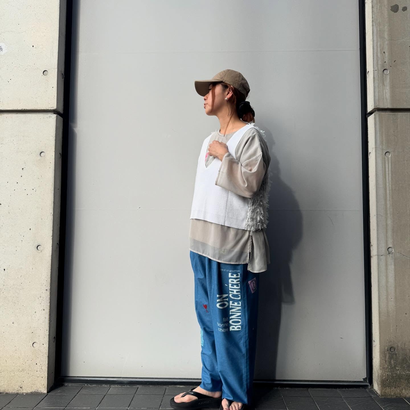 【QTUME】チュチュフリンジ2wayニットコンビベスト/612-25704