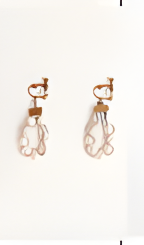 【STELLA CIFFON】リボンラウンドピアス・イヤリング/ASTｰP71/AST-E71