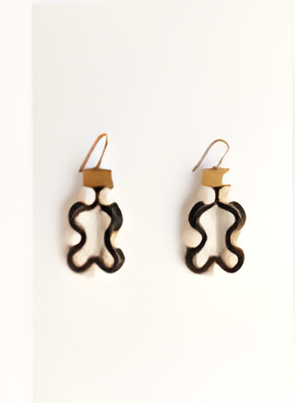 【STELLA CIFFON】リボンラウンドピアス・イヤリング/ASTｰP71/AST-E71