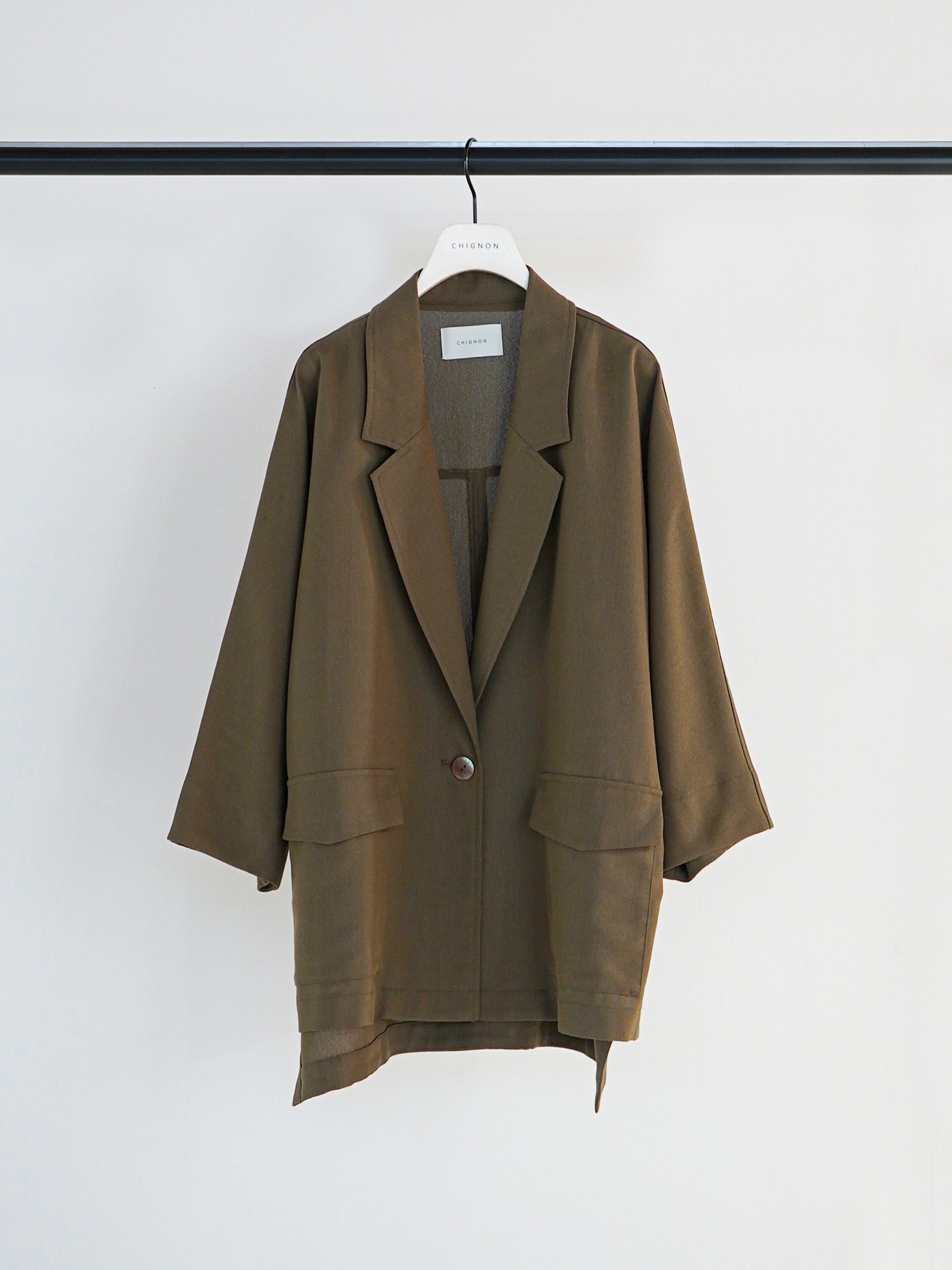 【CHIGNON】サマーメッシュ麻混ドルマンジャケット/4561-027BZ