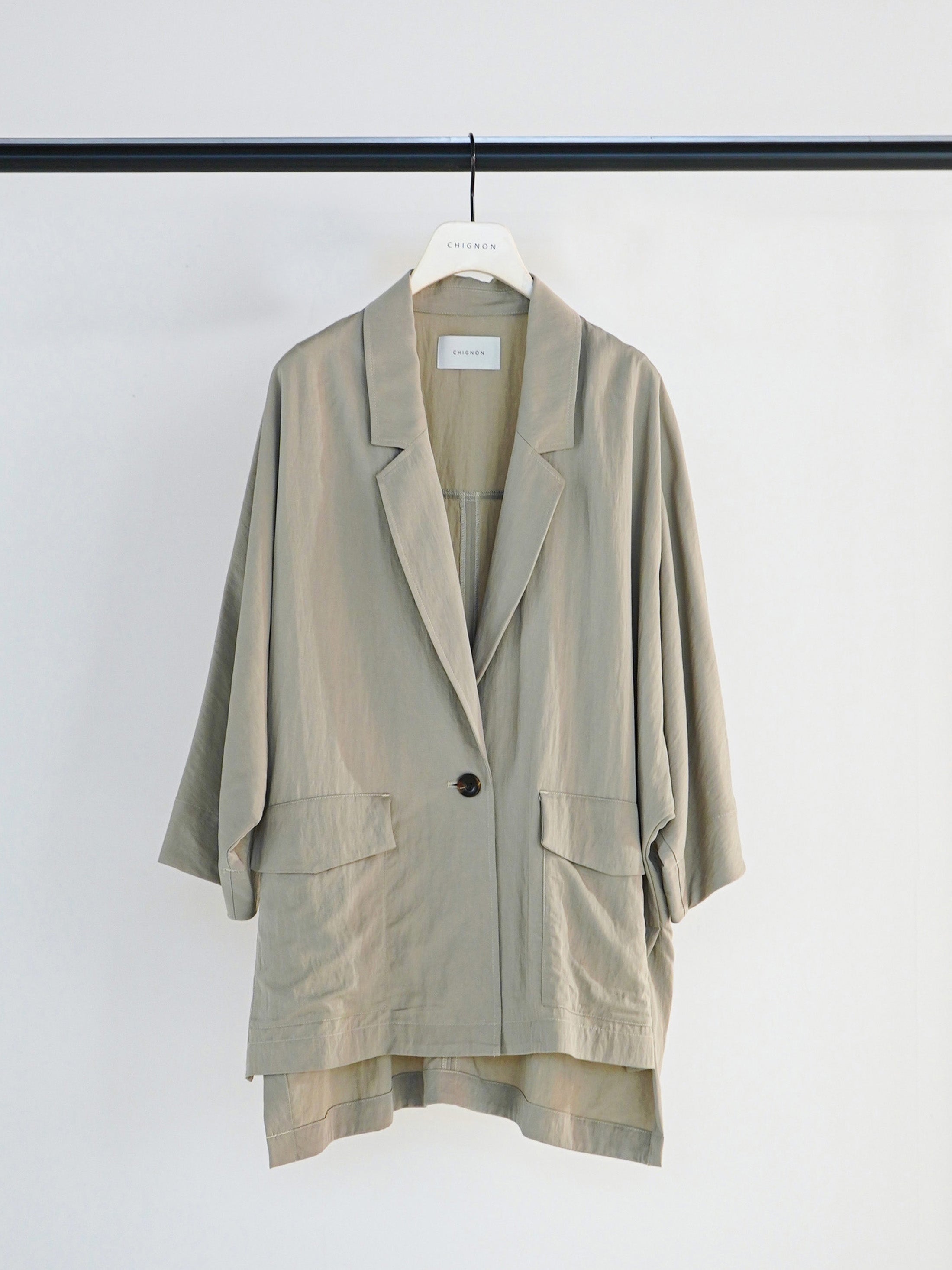 【CHIGNON】リラックスツイルドルマンジャケット/4861-006KK