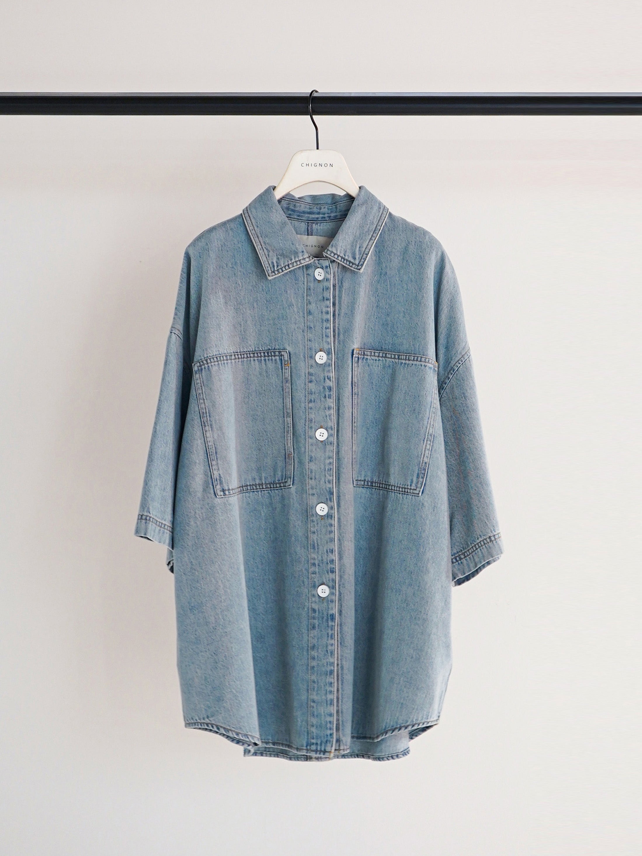 【CHIGNON】ハーフスリーブデニムジャケット/4861-041BT