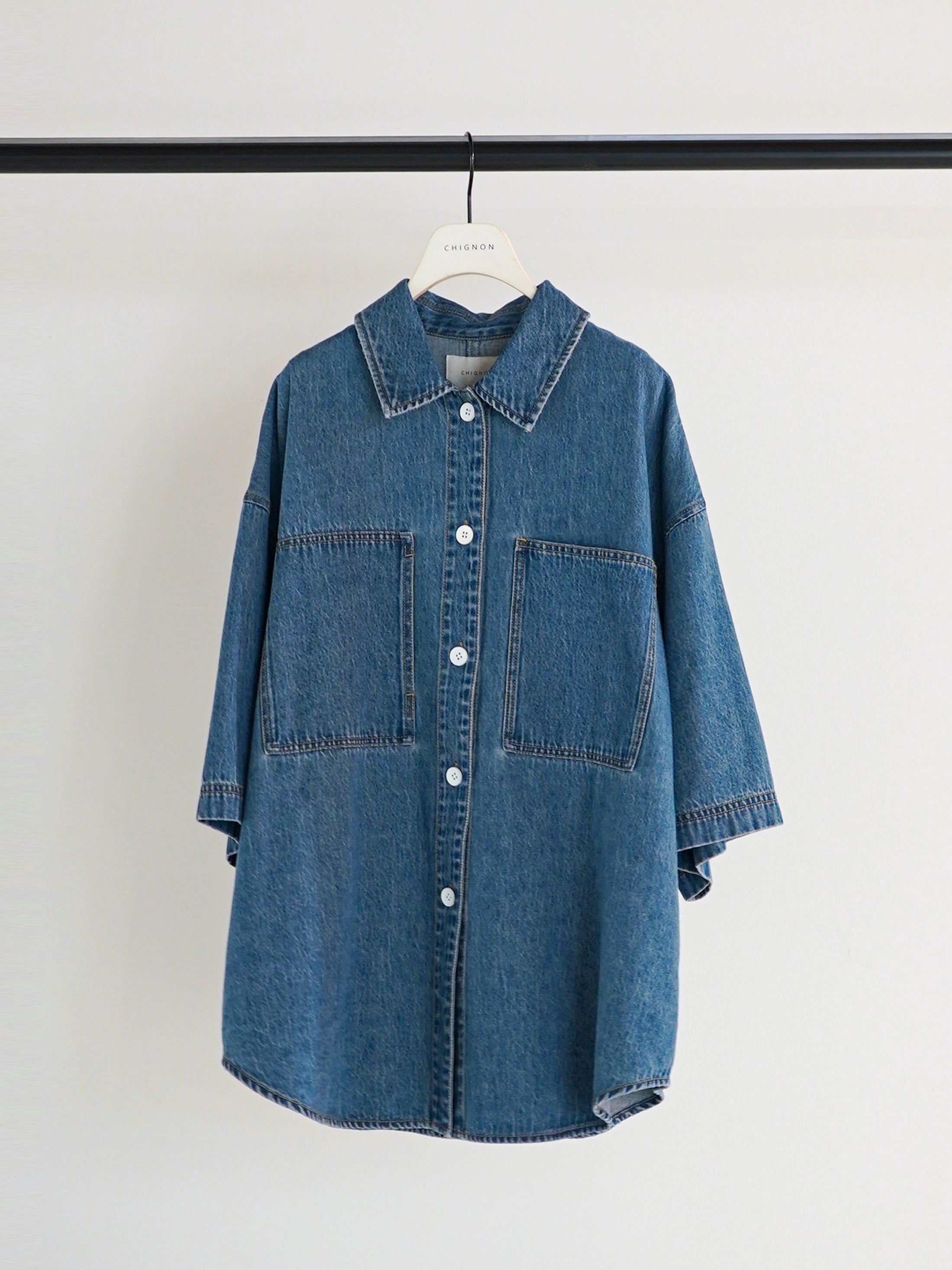 【CHIGNON】ハーフスリーブデニムジャケット/4861-041BT