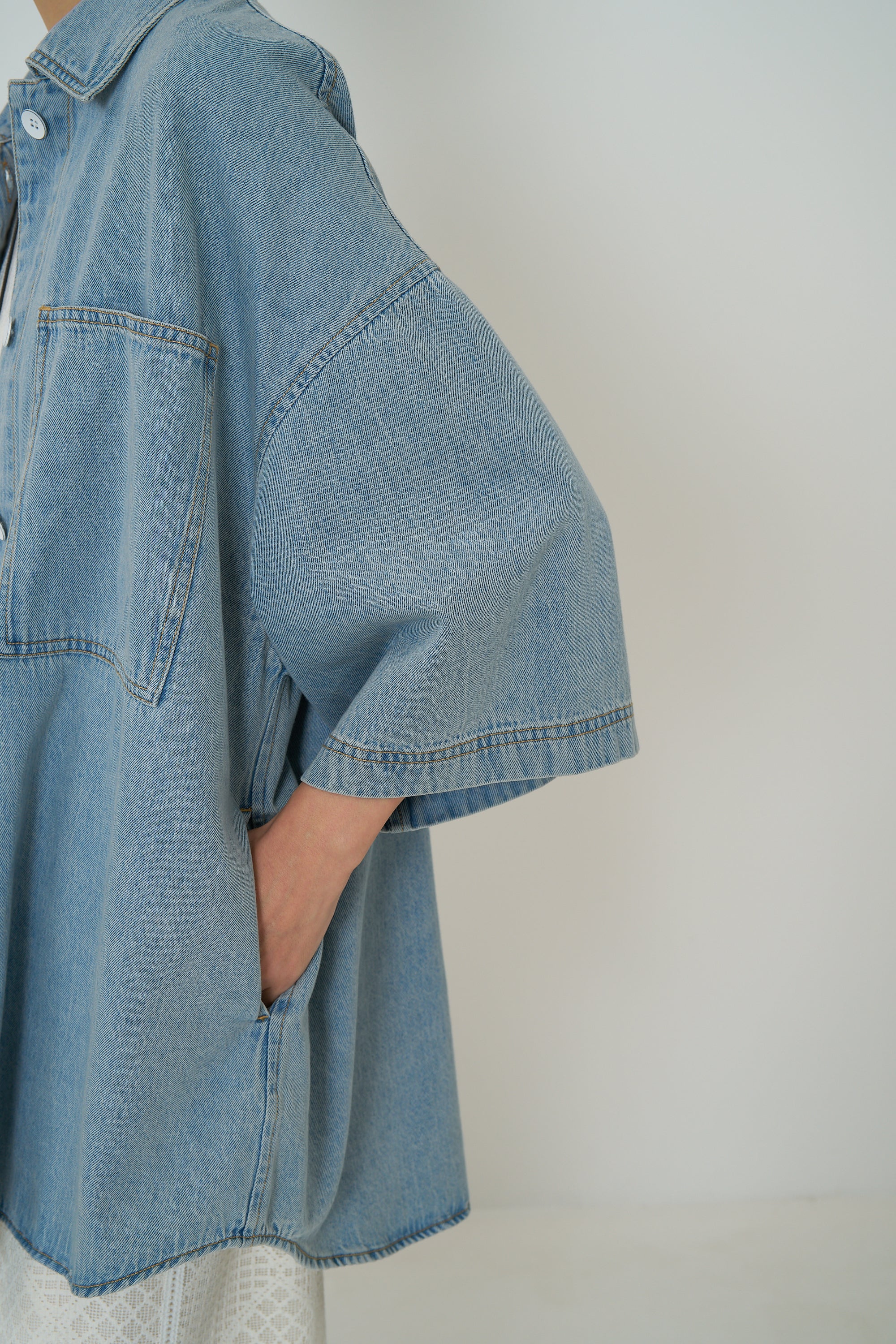 【CHIGNON】ハーフスリーブデニムジャケット/4861-041BT