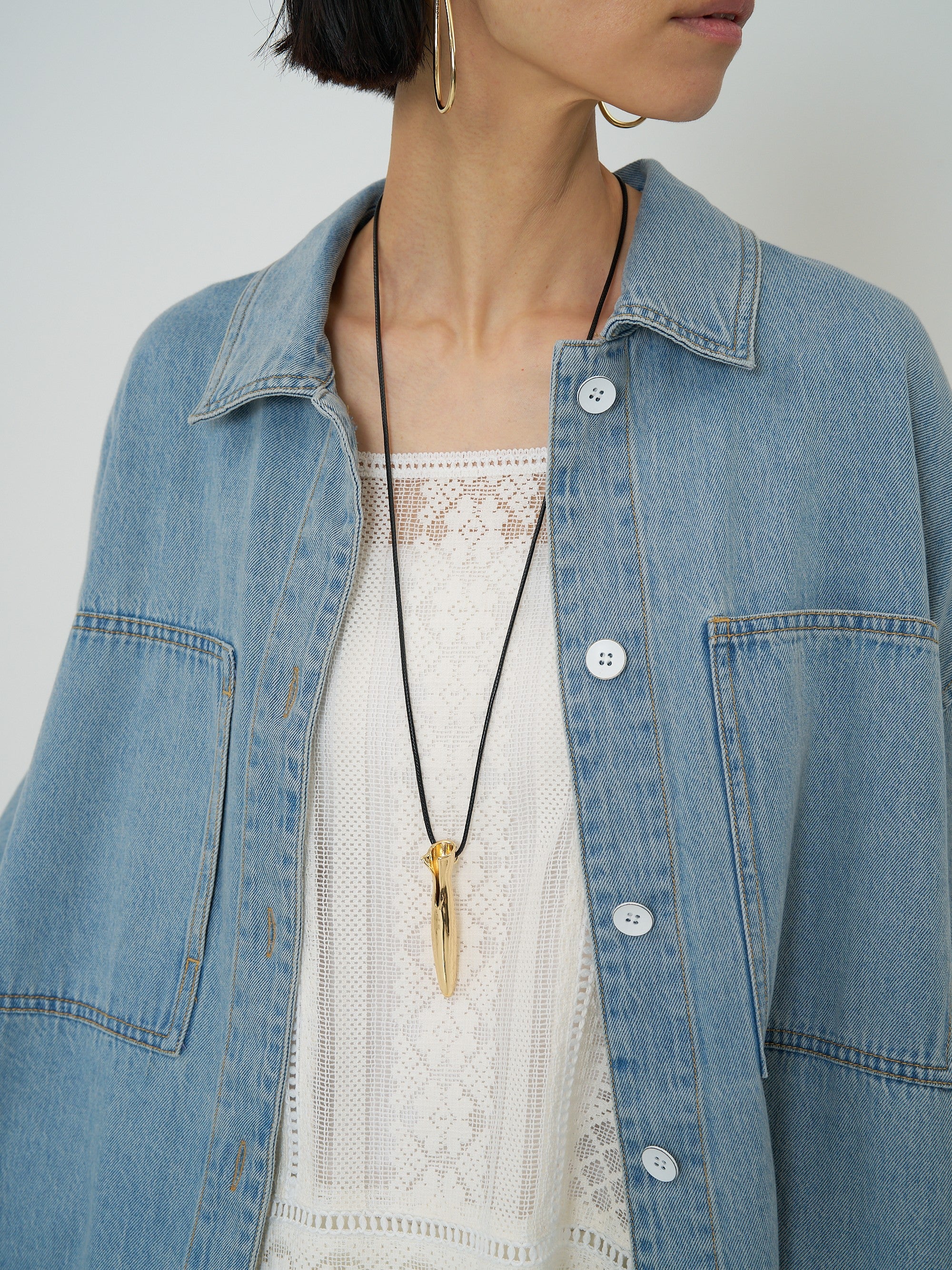 【CHIGNON】ハーフスリーブデニムジャケット/4861-041BT