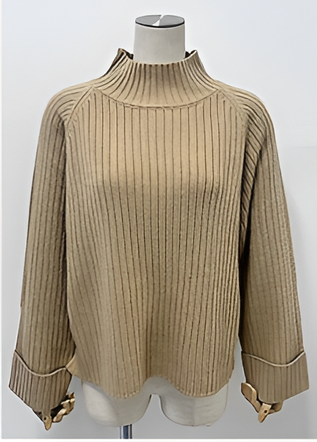 【ROSIEE】袖ロールアップハイネックニット/R791202