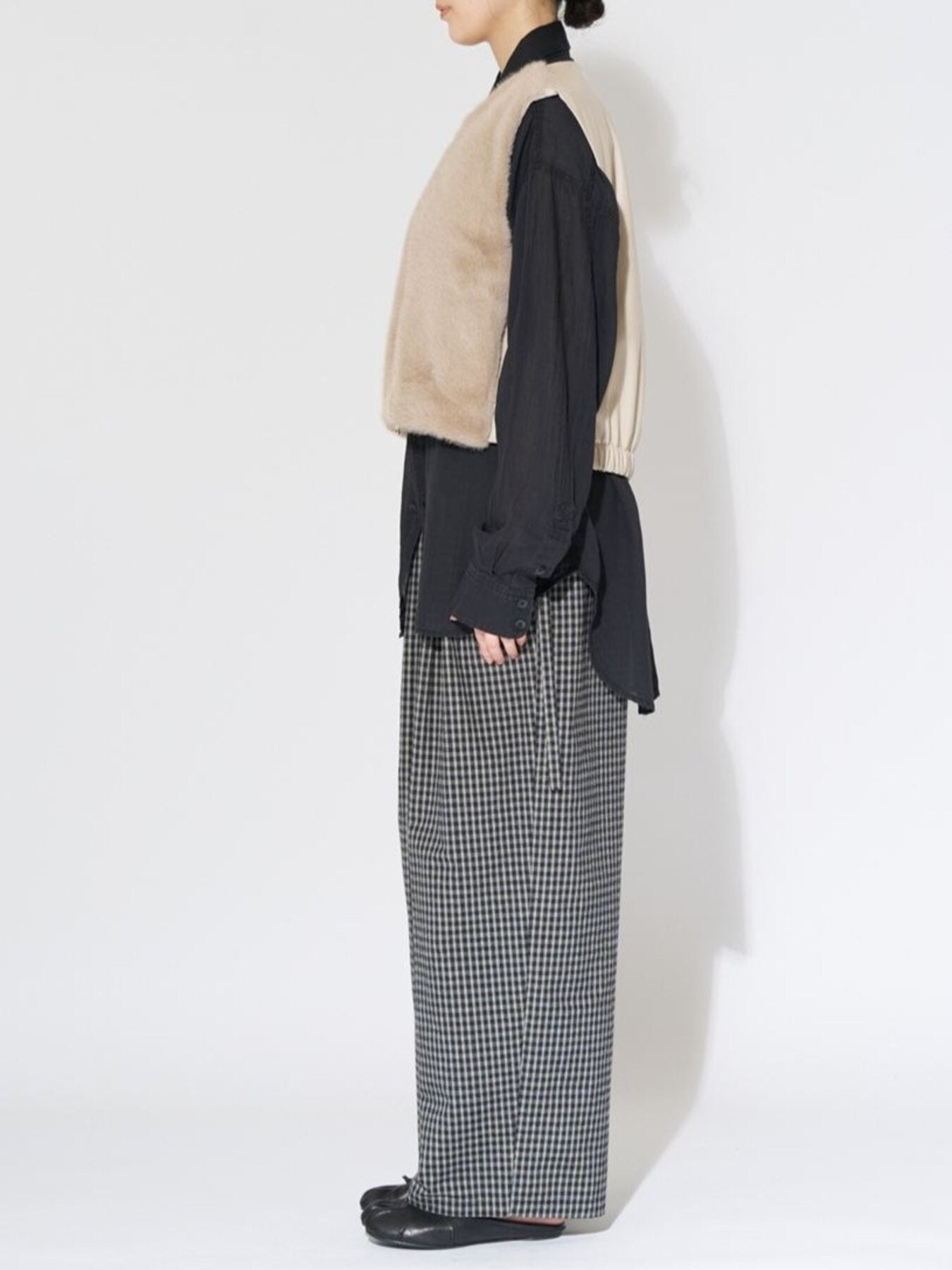 【CHIGNON】フェイクファードッキングベスト/4964-008MK