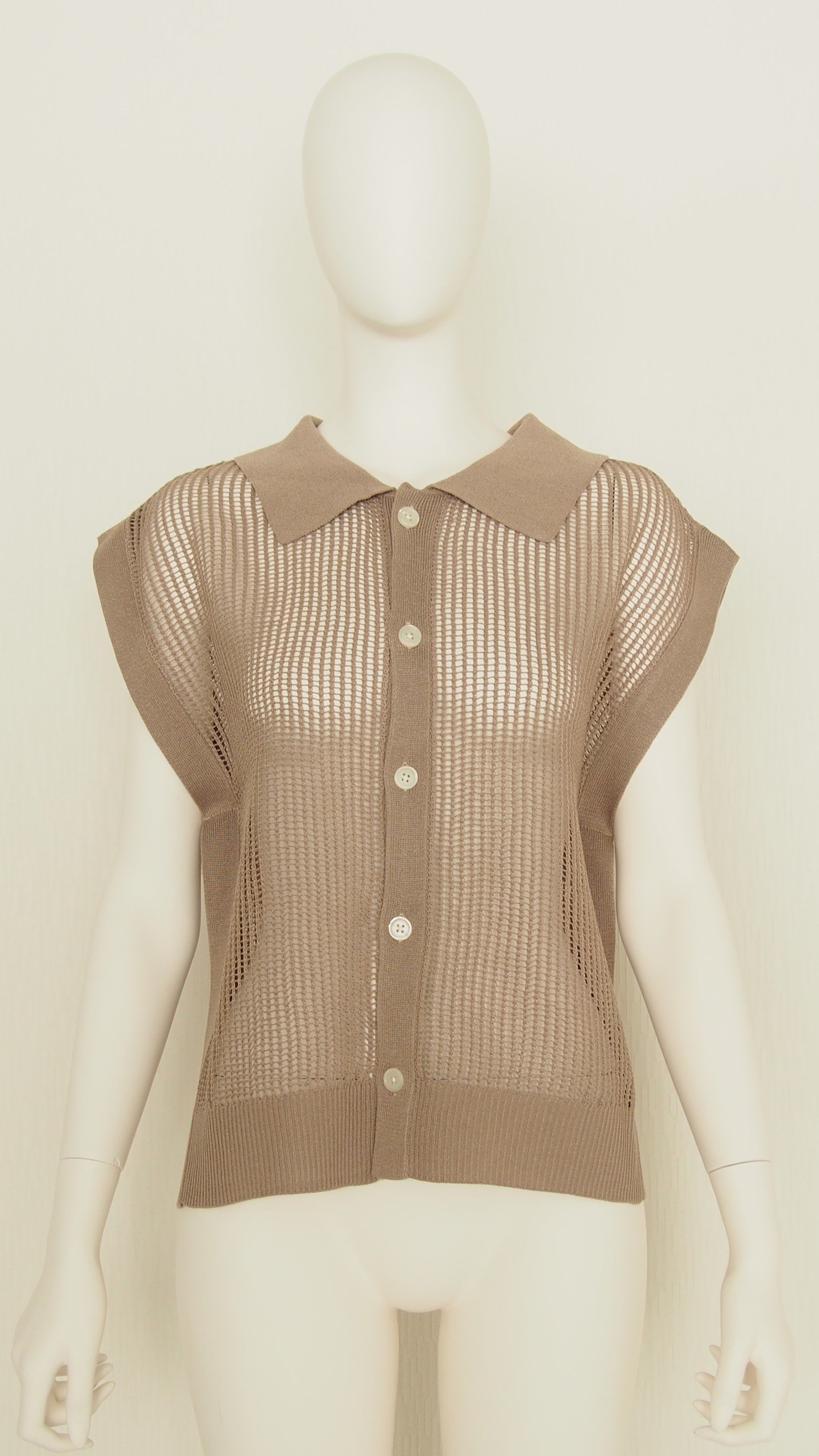 【Ordinary】カラーメッシュニットスリーブレストップ/BO26-518N